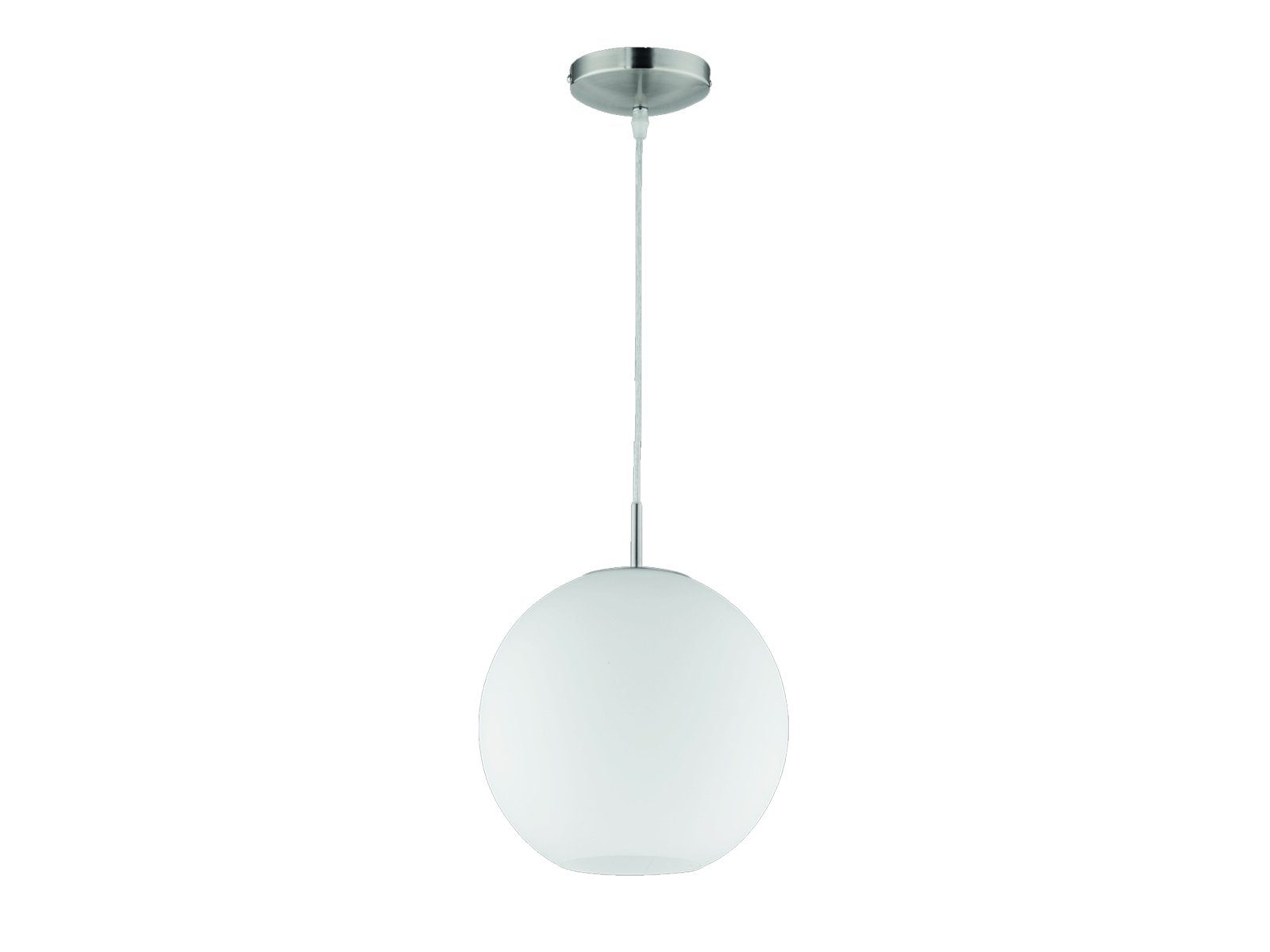 Reality Leuchten LED Pendelleuchte, LED wechselbar, Warmweiß, coole Bauhaus Lampe über-n Esstisch & Bett Lampenschirm-e Glas, Ø30cm