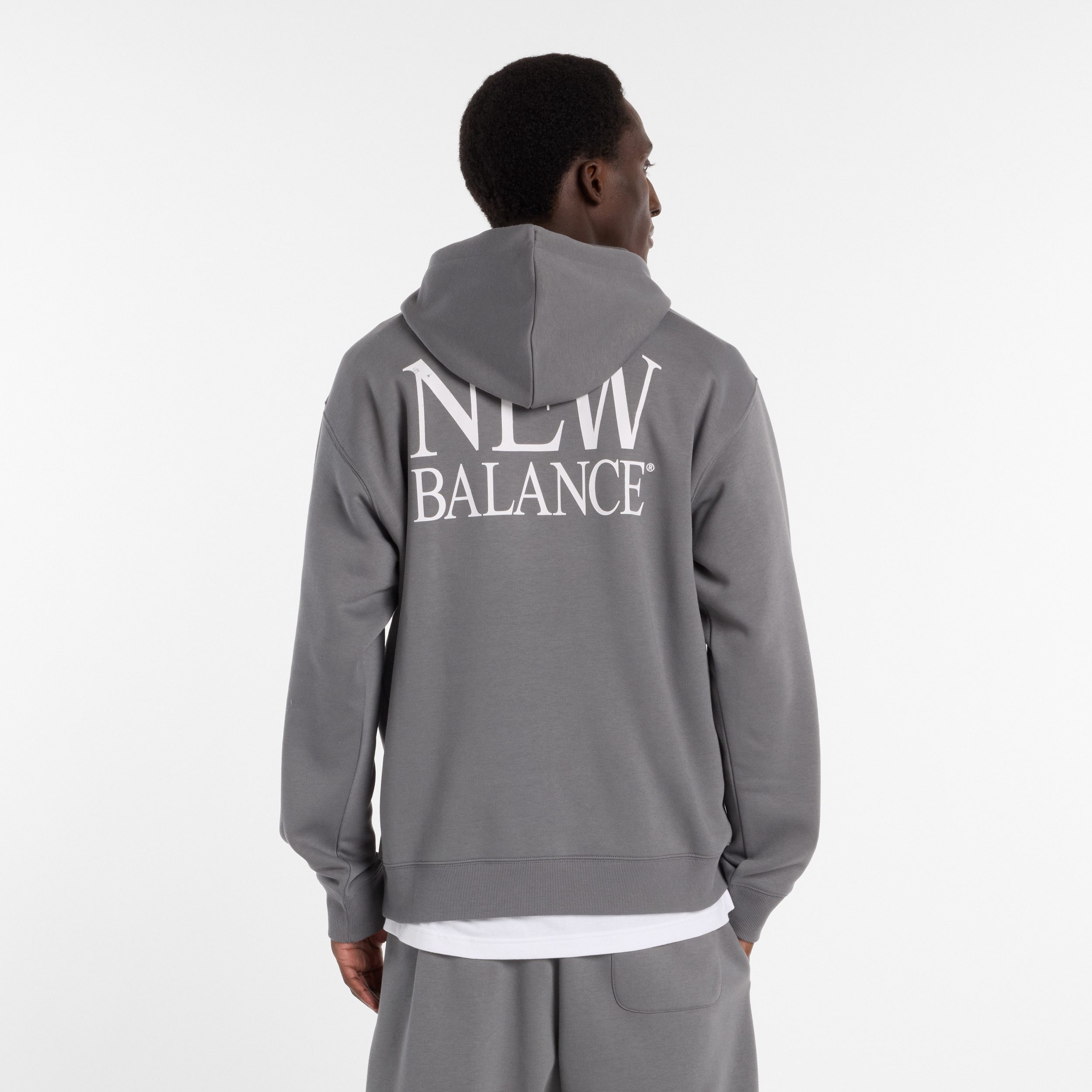New Balance Kapuzensweatshirt mit Kordelzug, aus Baumwollmischung