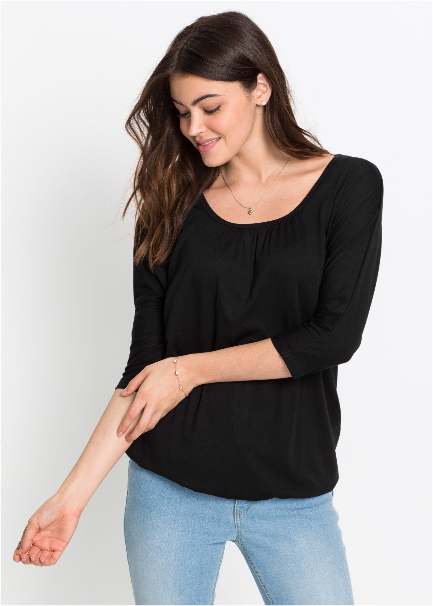 bonprix Oversize-Shirt Oversize-Shirt aus Viskose-Mix günstig online kaufen
