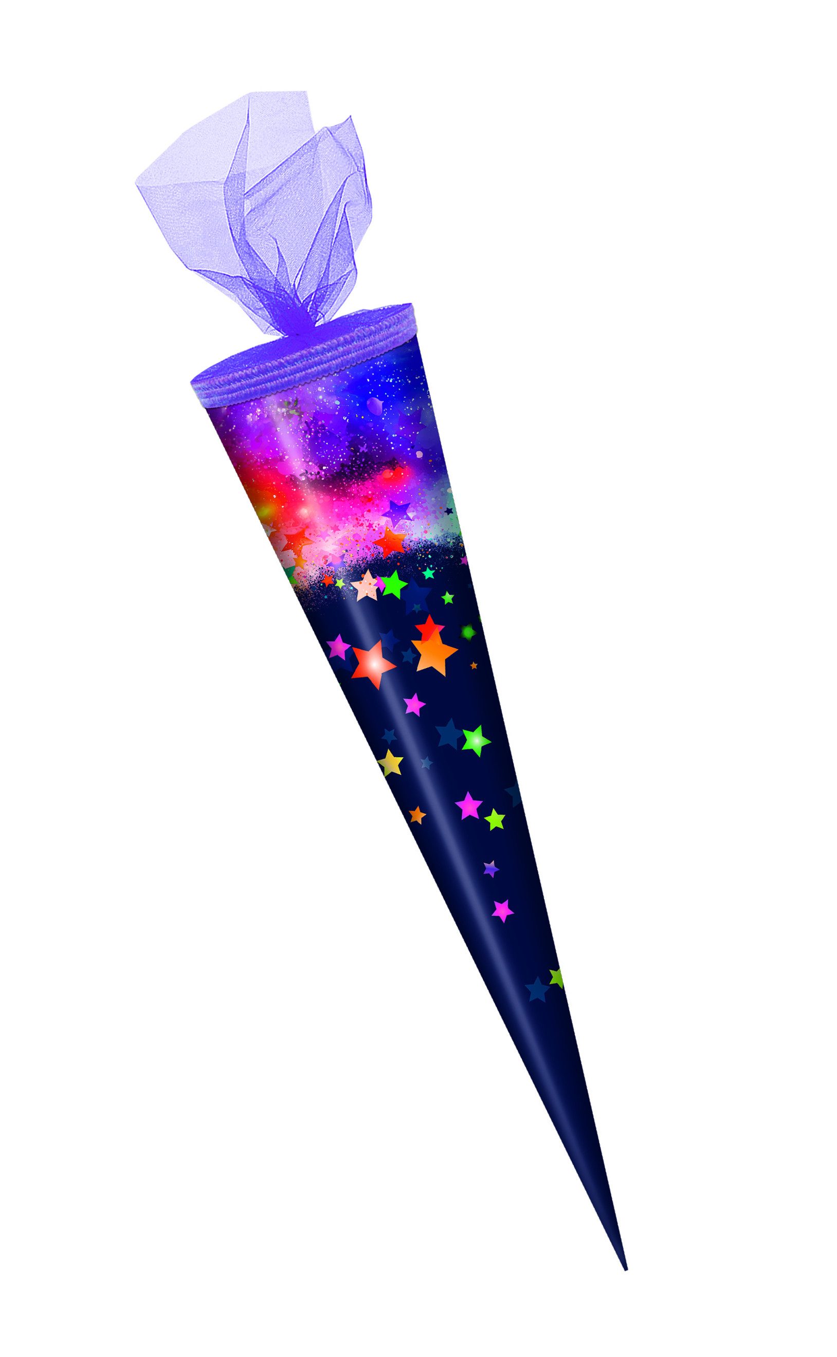 Verpackungsmittel GmbH Markneukirchen Schultüte Schultüte / Zuckertüte / 50cm / rund / "Stars"
