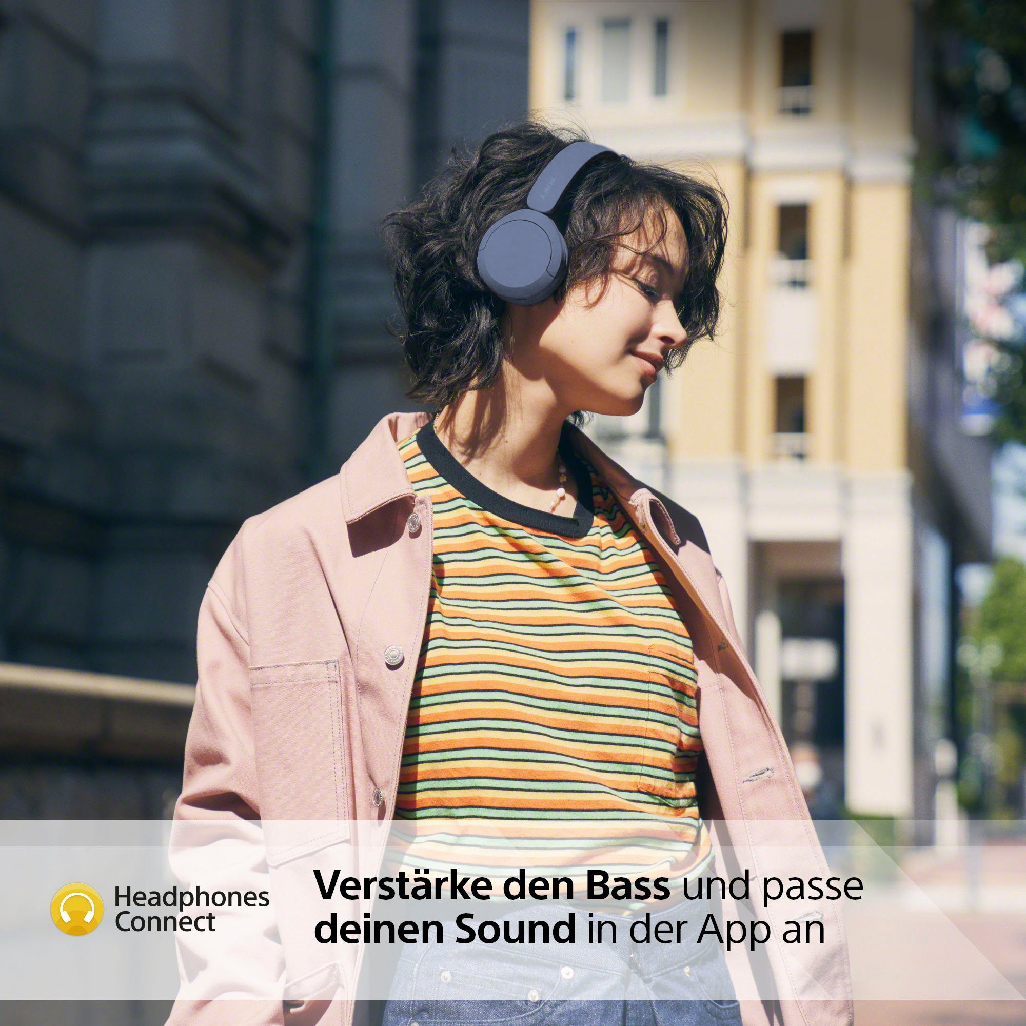 WHCH520 Akkulaufzeit) Rauschunterdrückung, Blau 50 (Freisprechfunktion, On-Ear-Kopfhörer Assistant, Bluetooth, Std. Siri, Sony Google