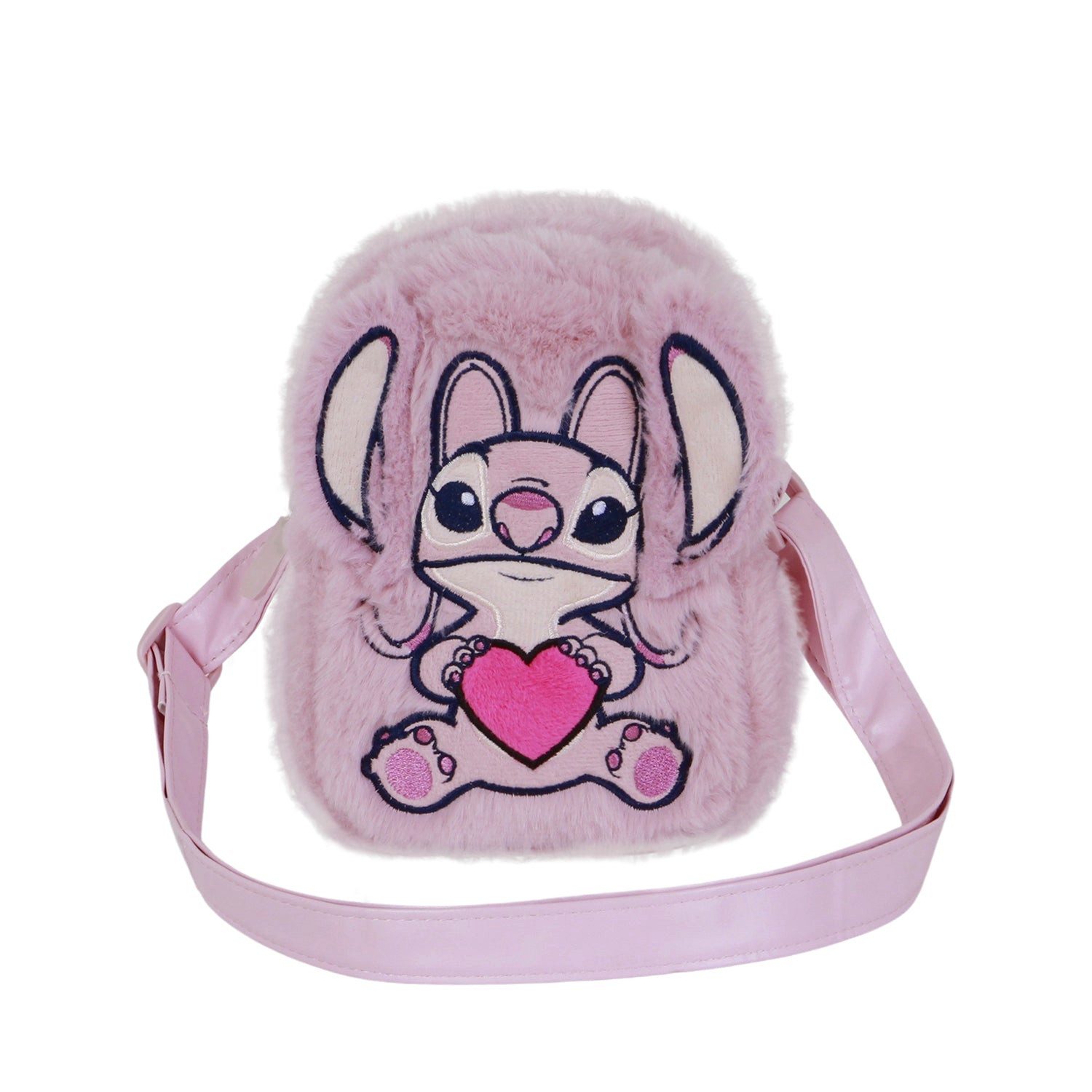 Karactermania Umhängetasche Disney Lilo und Stitch Plüsch kleine Tasche, Verstellbarer Schultergurt & Innenfutter mit Motiv