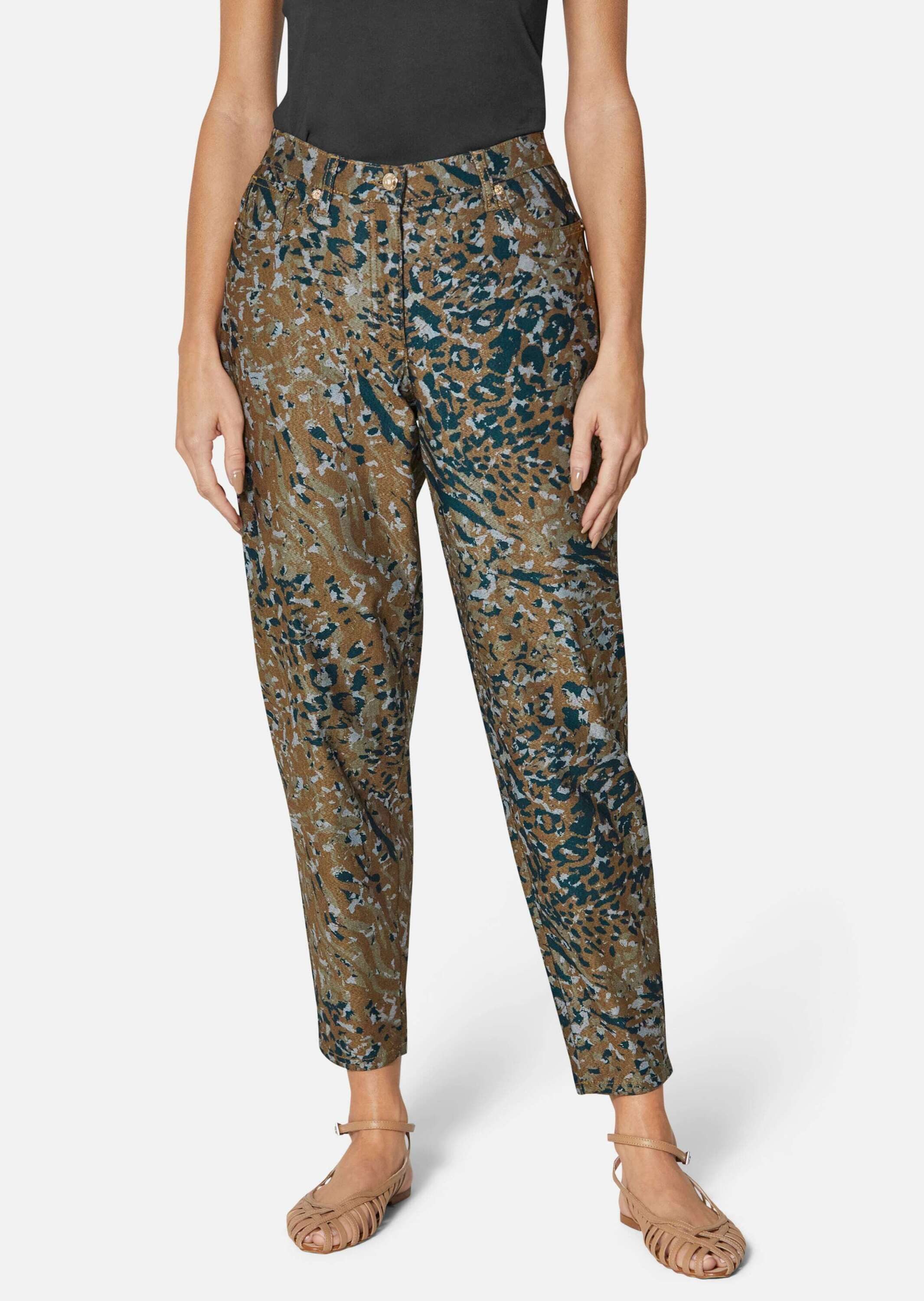 Gerade Jeans Karottenjeans im Highwaist-Stil