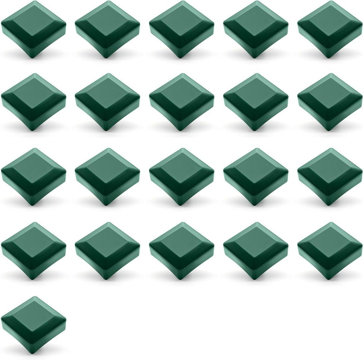 Thumbnail - Enkotrade Zaunpfosten Zaunkappen quadratisch, (21-St), Grün, Quadratisch, 40 x 40 mm, witterungsbeständig. Made in Europ...