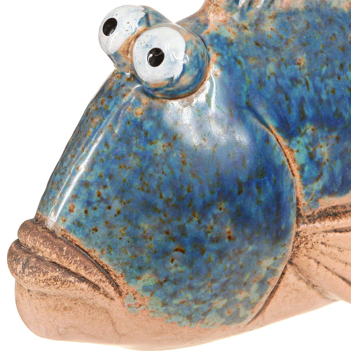 Viana Dekofigur Fisch Deko Keramik Blau günstig online kaufen