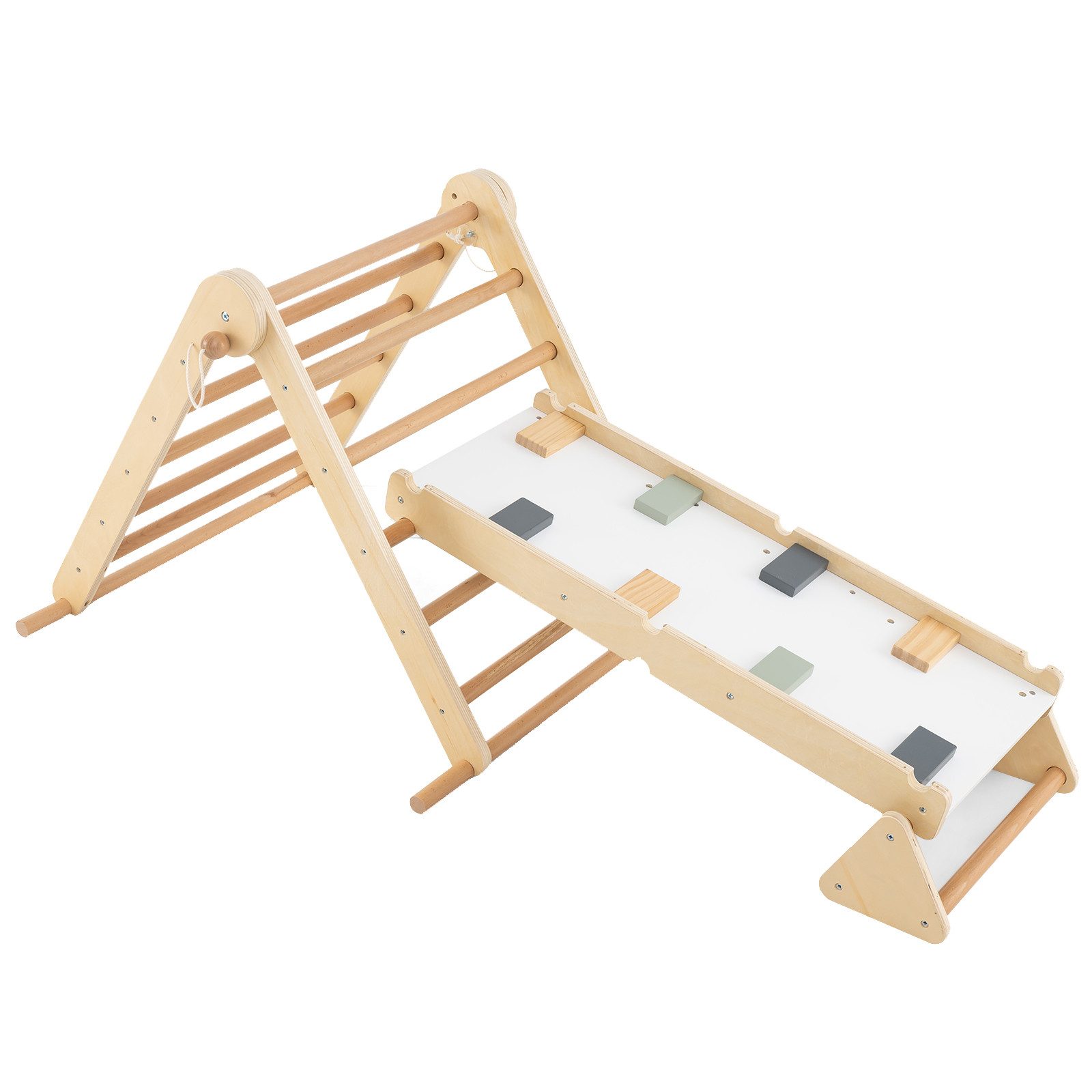 COSTWAY Klettergerüst, 3in1 Kletterdreieck, klappbar, Spielplatz Indoor