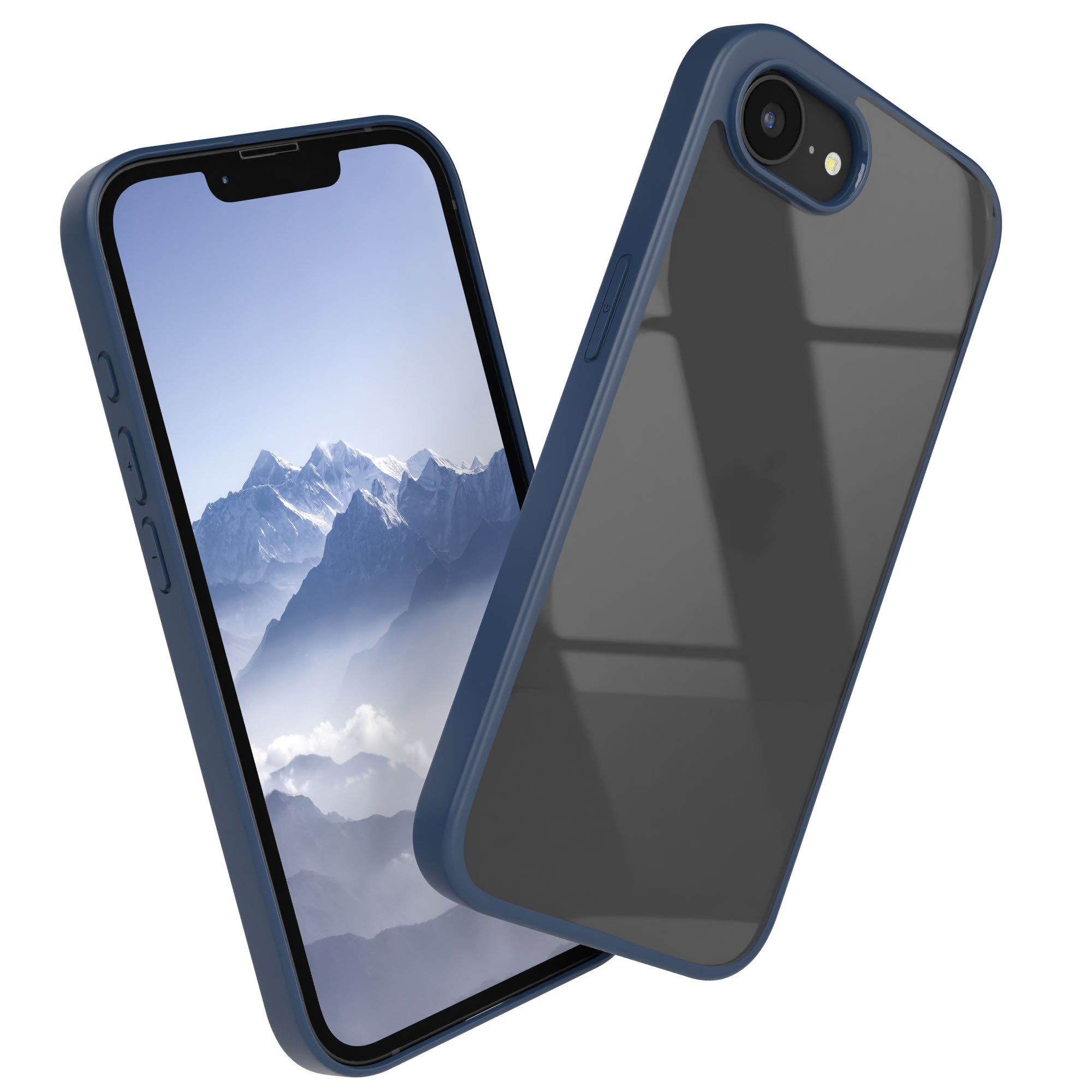 EAZY CASE Handyhülle Bumper Case für Apple iPhone 16e 6,1 Zoll, Handyhülle Dünn mit Kameraschutz Hybrid Handyhülle Rand Nacht Blau