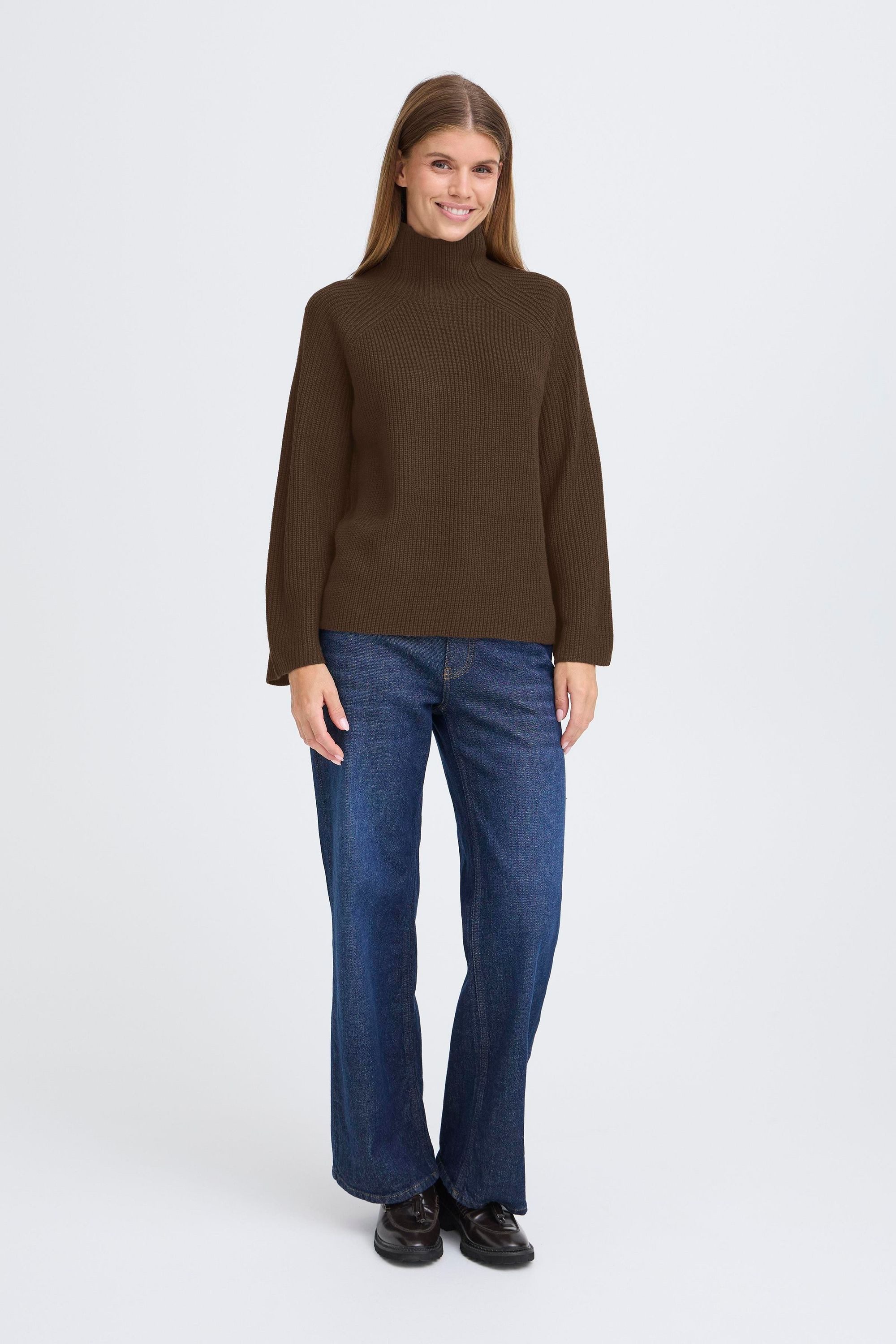 OXMO Strickpullover OXNelly Modischer Rollkragenpullover