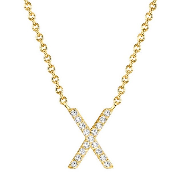 Eastside Edelstahlkette Buchstabe X gelbgold, aus Edelstahl