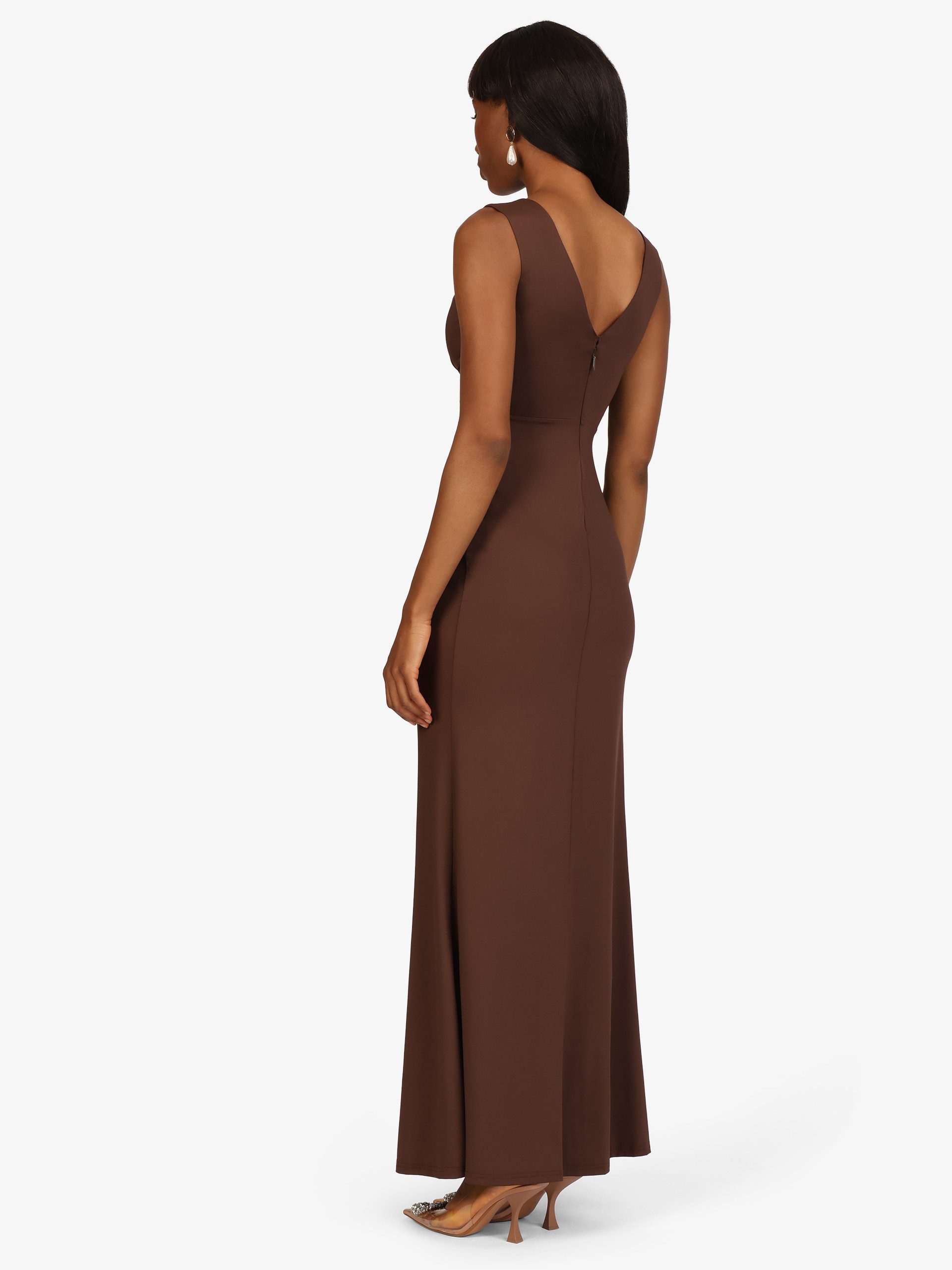 Kraimod Abendkleid mit Drapierung und Zierstein-Detail