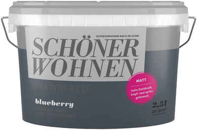 SCHÖNER WOHNEN-Kollektion Wand- und Deckenfarbe »Trendfarbe, matt«, Blueberry, hochdeckende Wandfarbe - für Allergiker geeignet