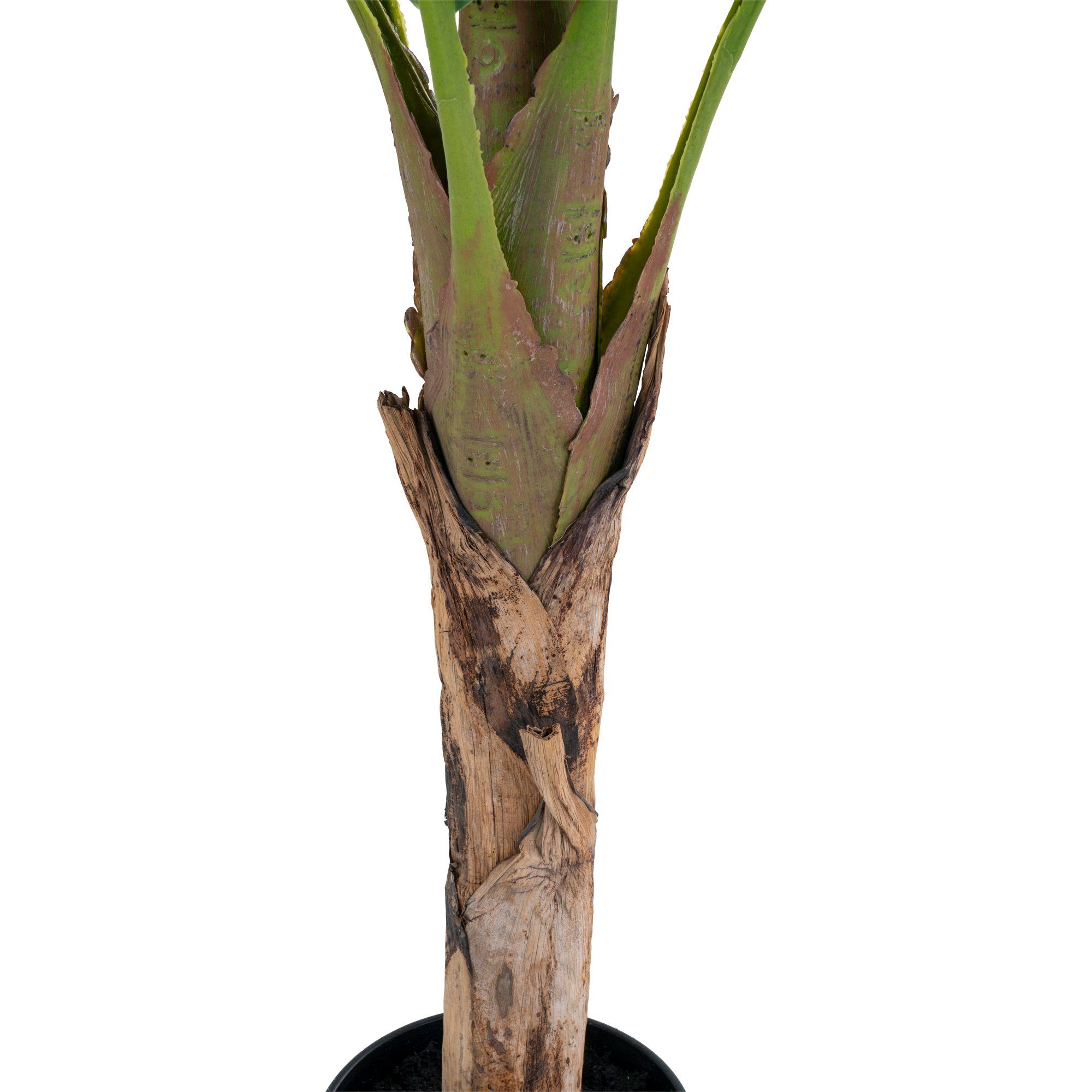 Kunstpflanze H150cm, Künstliche LebensWohnArt Pflanze ca. Bananen-Palmen