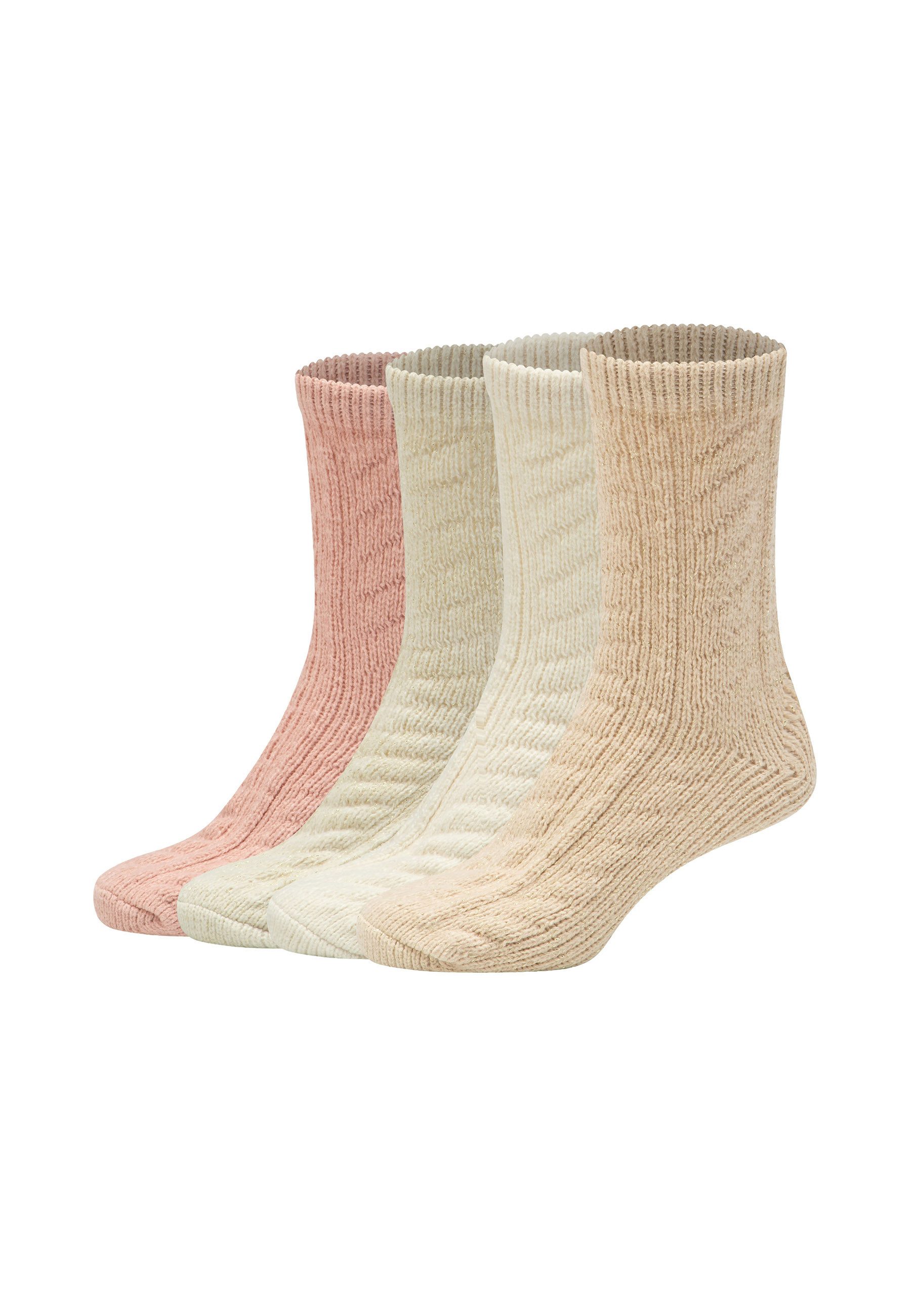 s.Oliver Socken cosy cable knit 4er Pack 4er Pack Stylisches Zopfmuster, wärmende Qualität