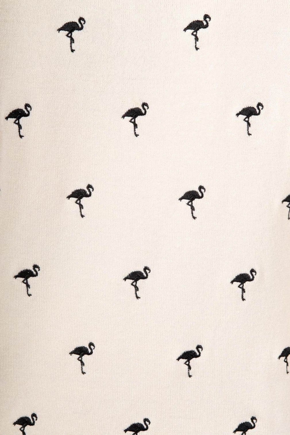 Banned Strickjacke Golden Touch Flamingo Retro Vintage Cardigan