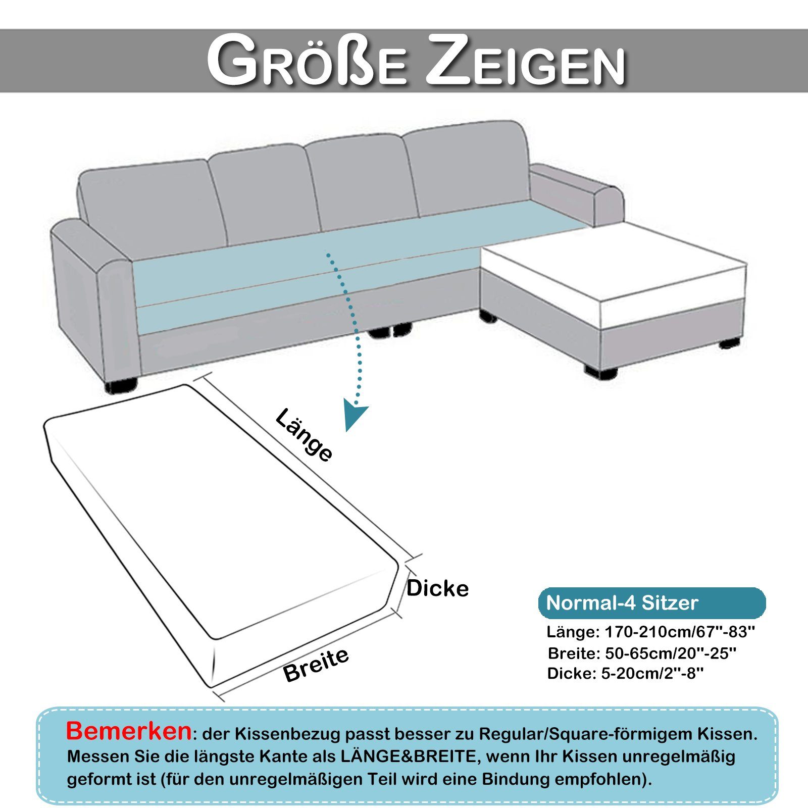 BTTO Sofahusse Sofa Sitzkissenbezug,Stretch Sitzkissenschutz,Husse Überzug günstig online kaufen
