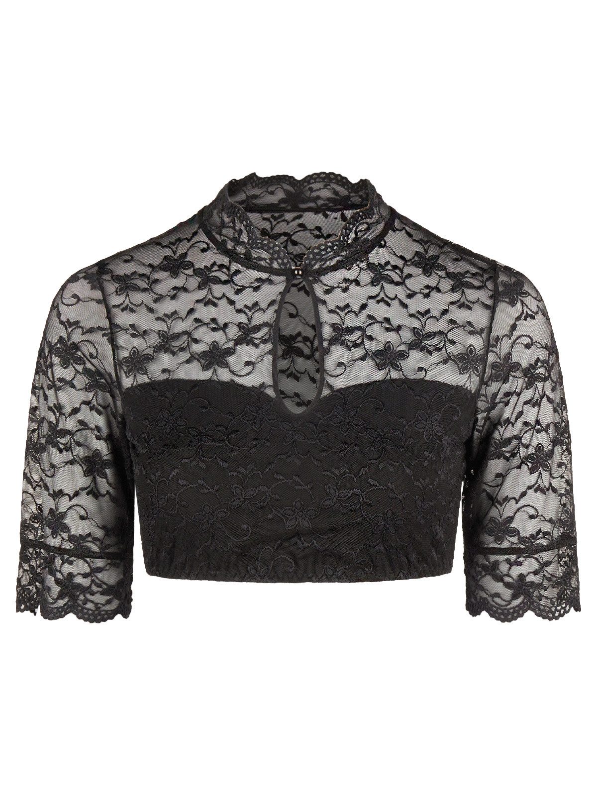 Nina Von C. Dirndlbluse Dirndlbluse halbarm Annette (Stück, 1-tlg)