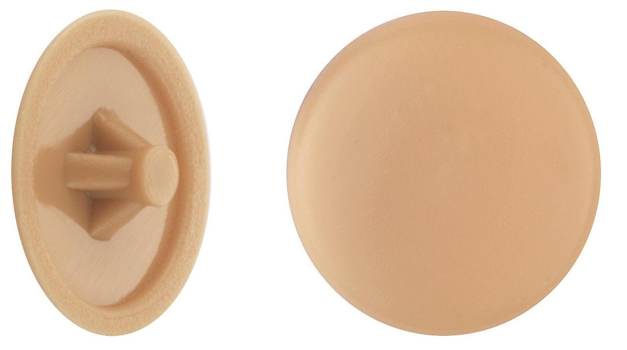 Connex Abdeckkappe Abdeckkappen Ø 12 mm für PZ Schrauben hellbraun -