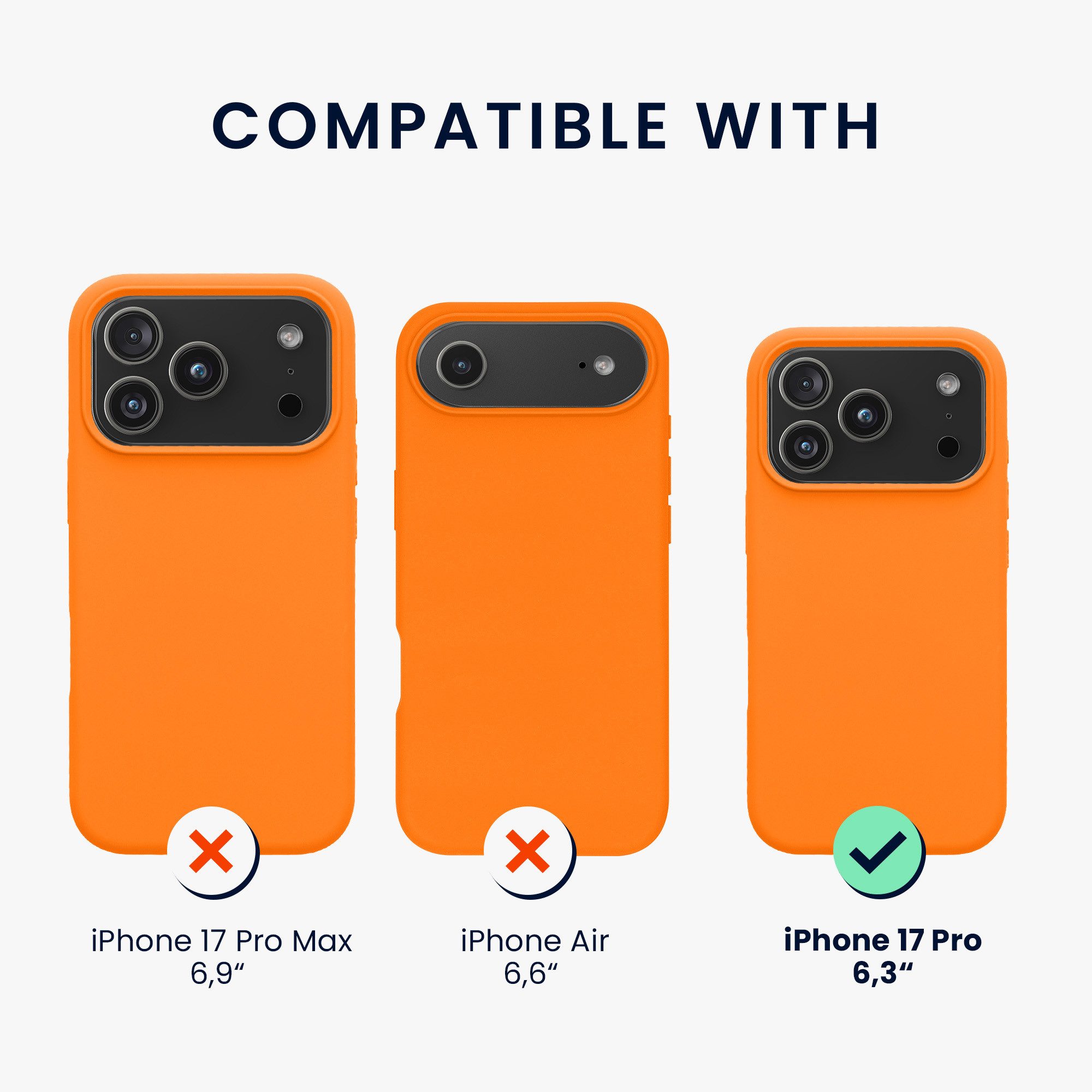 kwmobile Smartphone-Hülle Hülle für Apple iPhone 17 Pro, Hülle Silikon gummiert - Handyhülle - Handy Case Cover