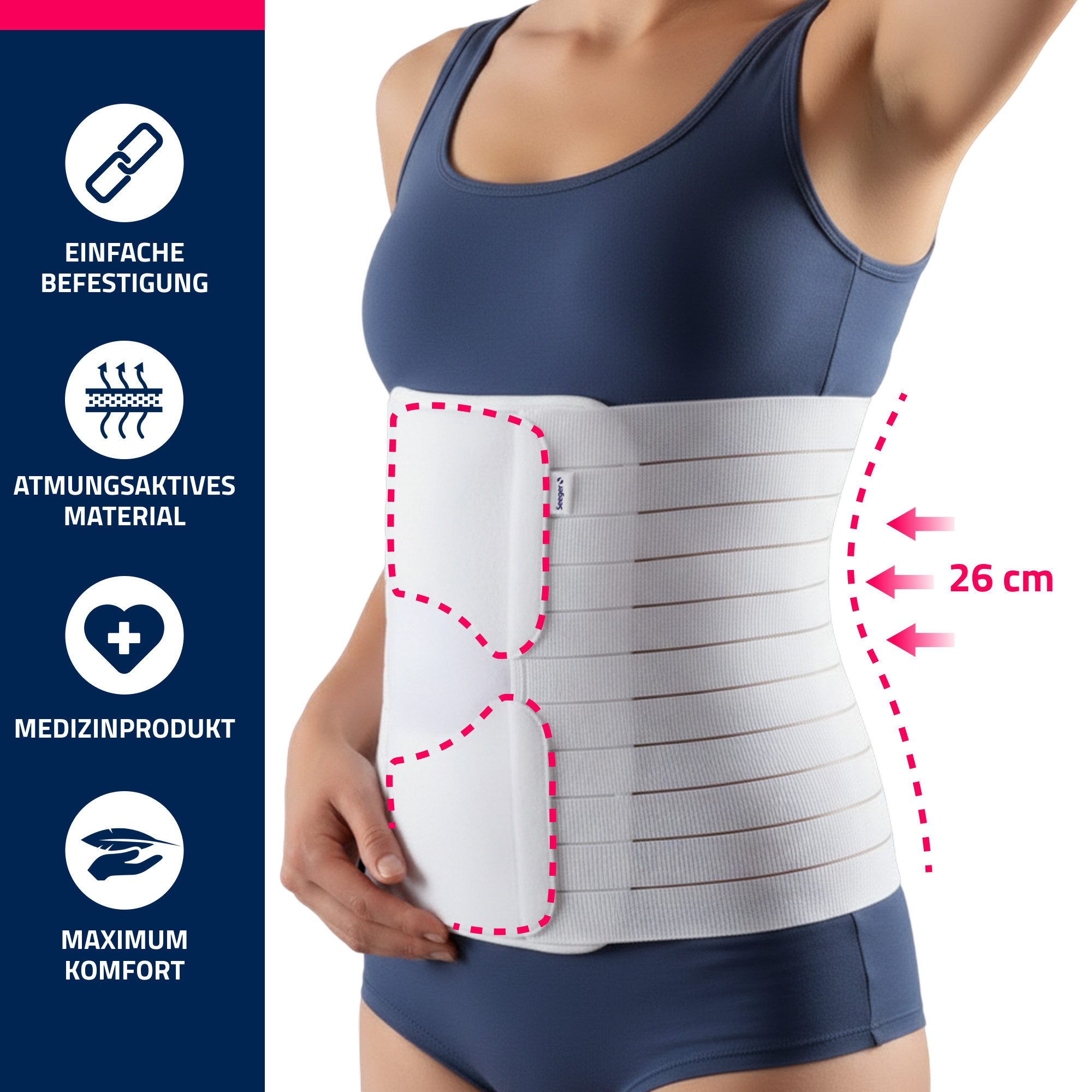 Seeger Gesundheitshaus Bauchband Bauchgurt – Abdominalbandage zur Stabilisi günstig online kaufen