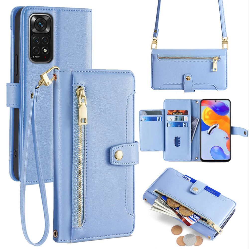 betterfon Handykette für Xiaomi Hülle mit Band PU Leder Umhängetasche, Hände frei – mit Silikonhülle & Schnur für flexiblen Alltag