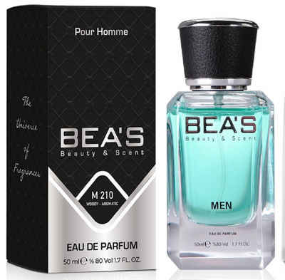 BEA'S Eau de Parfum »Beauty & Scent M210 Woody - Aromatic Men Männerduft 50 ml Jasmin Muskatnuss Melone Ingwer«, 1-tlg.