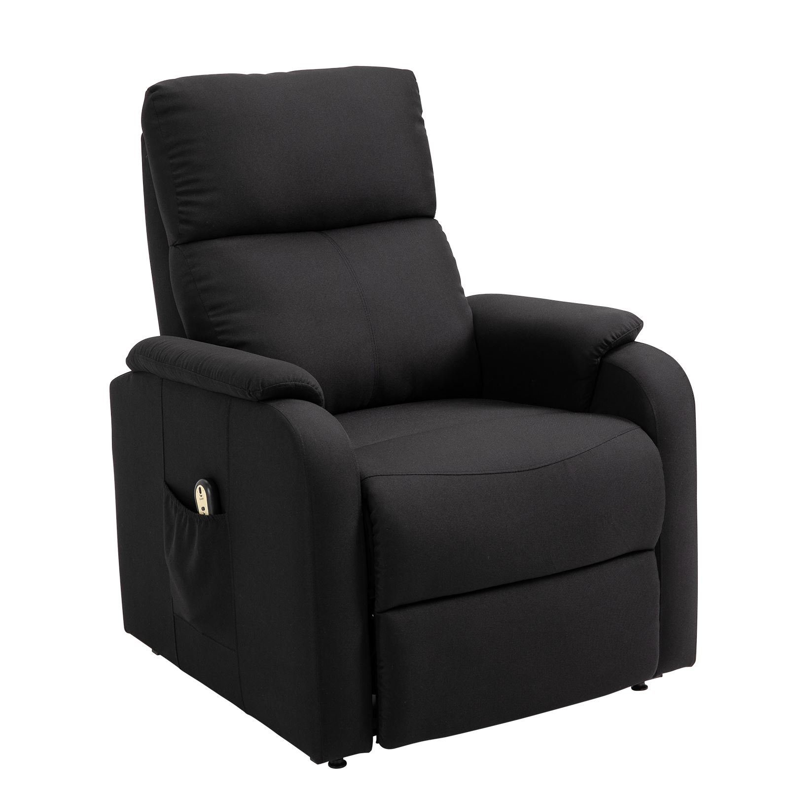 CARO-Möbel TV-Sessel RETIRE, Relaxsessel Fernsehsessel TV Ruhe Sessel mit Aufstehfunktion elektrisc schwarz