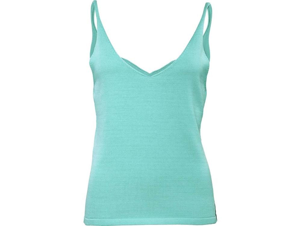 trueStory V-Shirt trueStory Bio-Damen-Stricktop 'FIANNA' mit V-Aussc