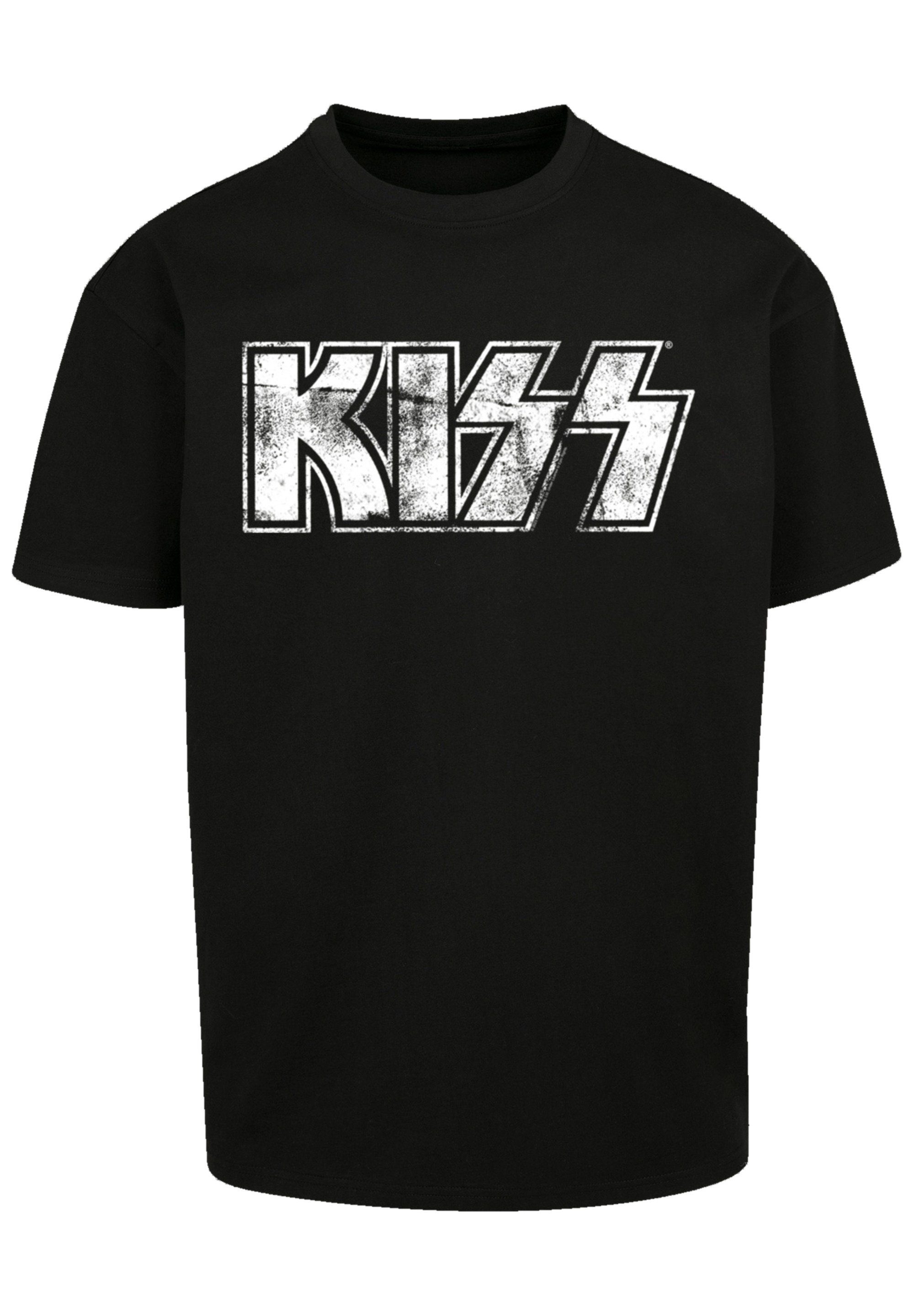 schwarz Logo Band Kiss Vintage By Premium Off Rock Rock T-Shirt Musik, F4NT4STIC Qualität,