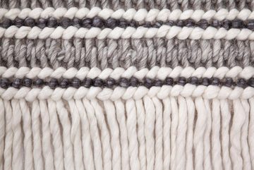Teppich Bature 200, calo-deluxe, rechteckig, Höhe: 10 mm, Wolle mit Viskose und Fransen, Wohnzimmer