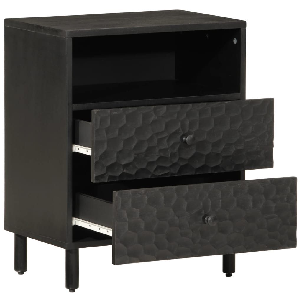 vidaXL Nachttisch Nachttisch Schwarz 50x33x60 cm günstig online kaufen