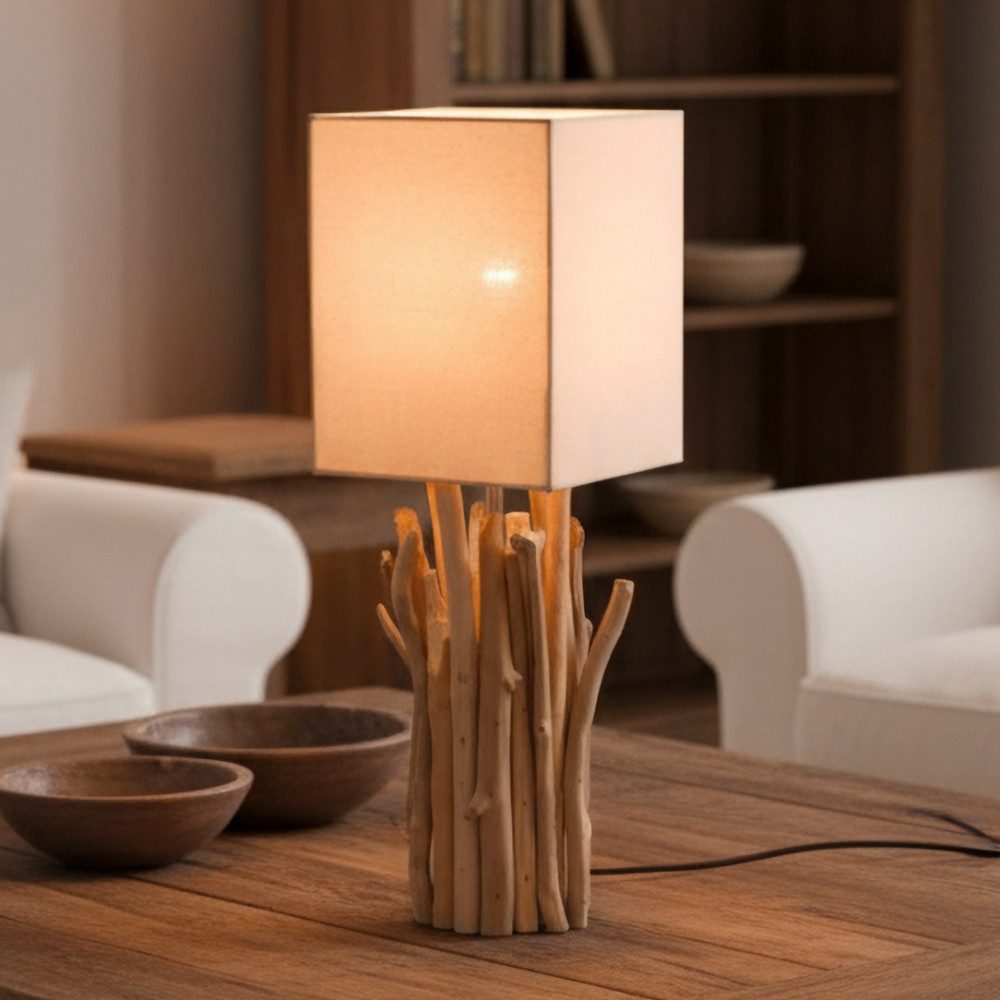 Guru-Shop Tischleuchte Tischleuchte Tischlampe Kukuma, Treibholz,.., Leuchtmittel nicht inklusive