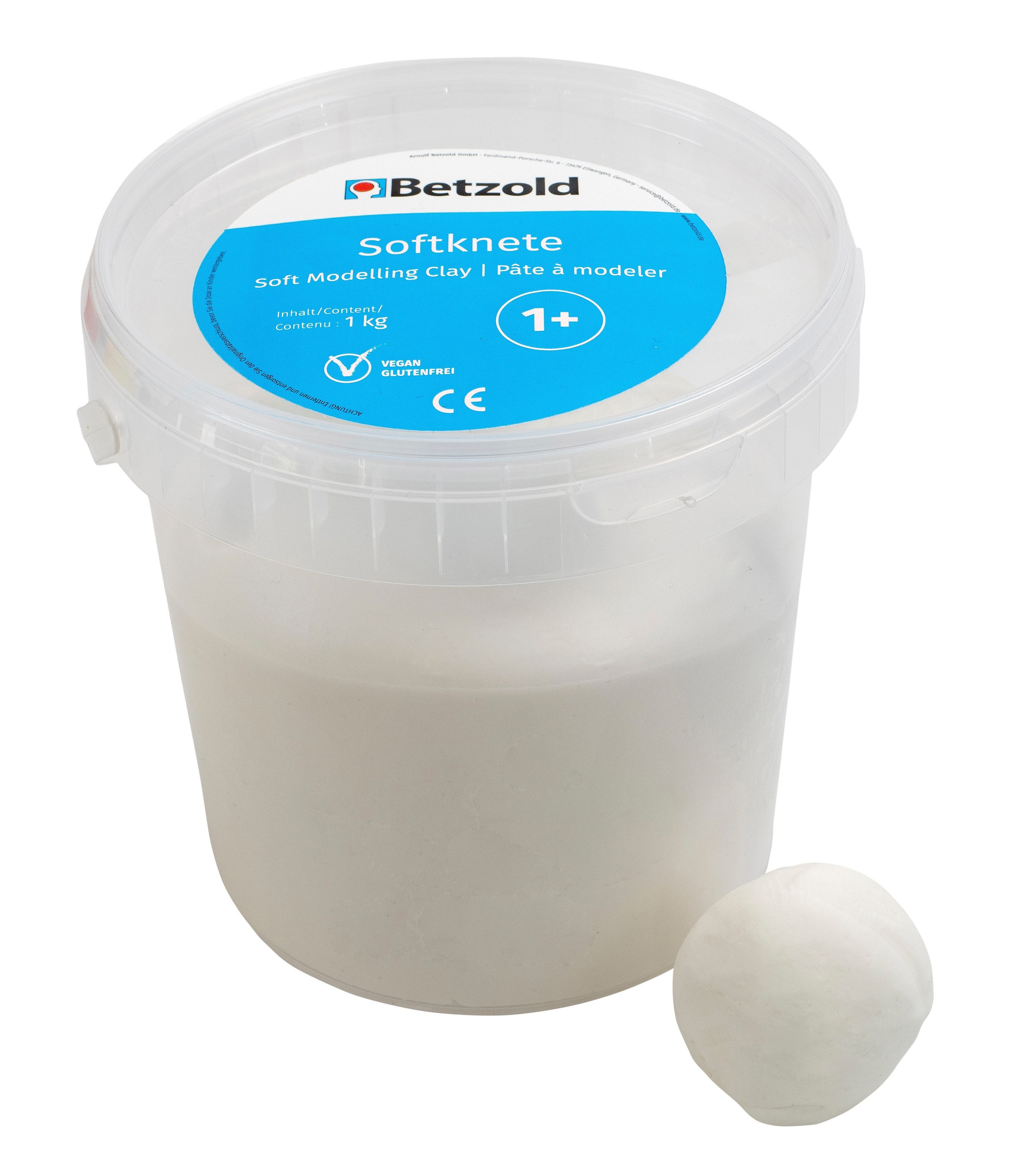 Betzold Knete Softknete 1 kg – weich, allergenfrei, im Eimer