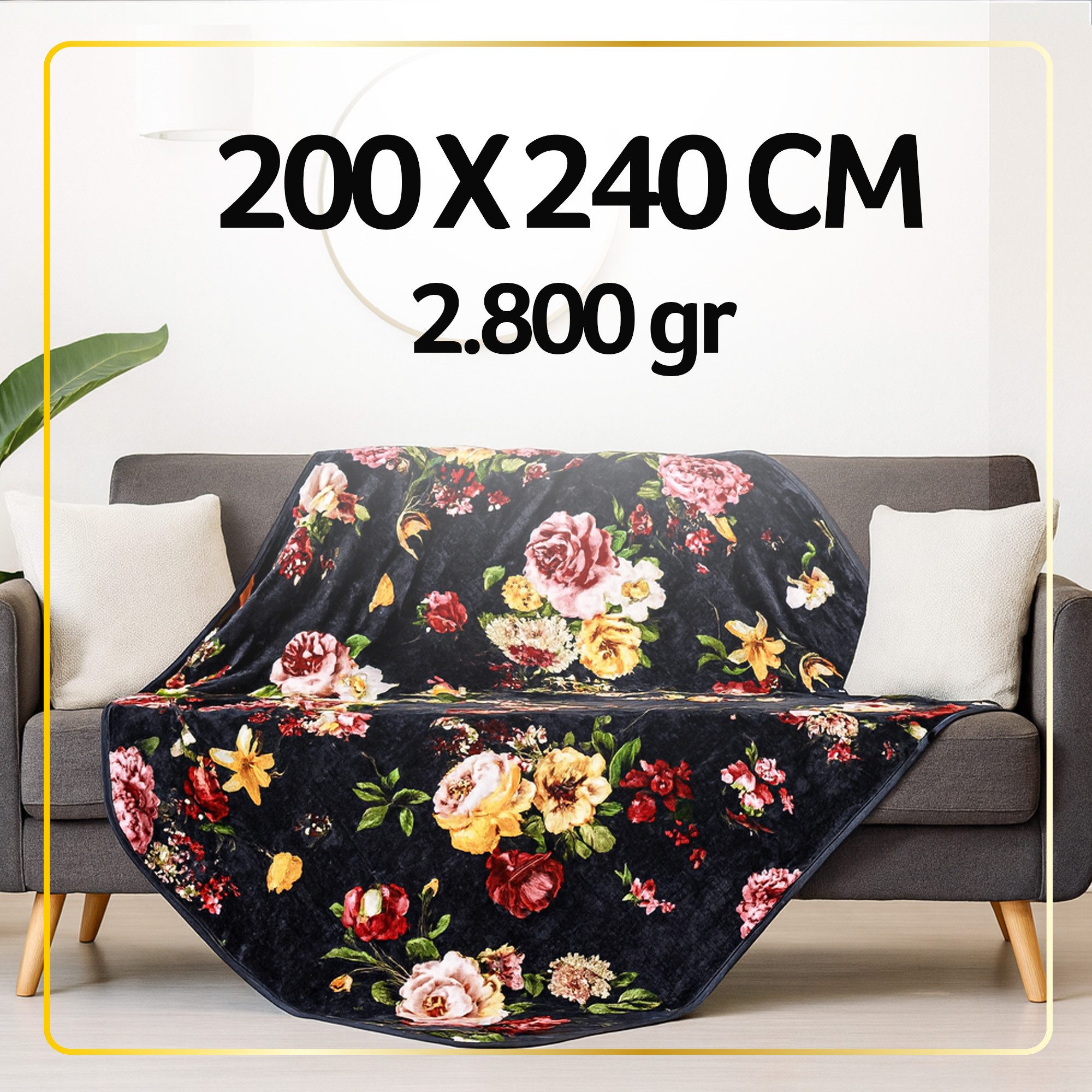 Wohndecke LUXUS Decke, Bestlivings, XXL Premium Kuscheldecke 240x200 cm - 580g/m² – Bild 2 von 5