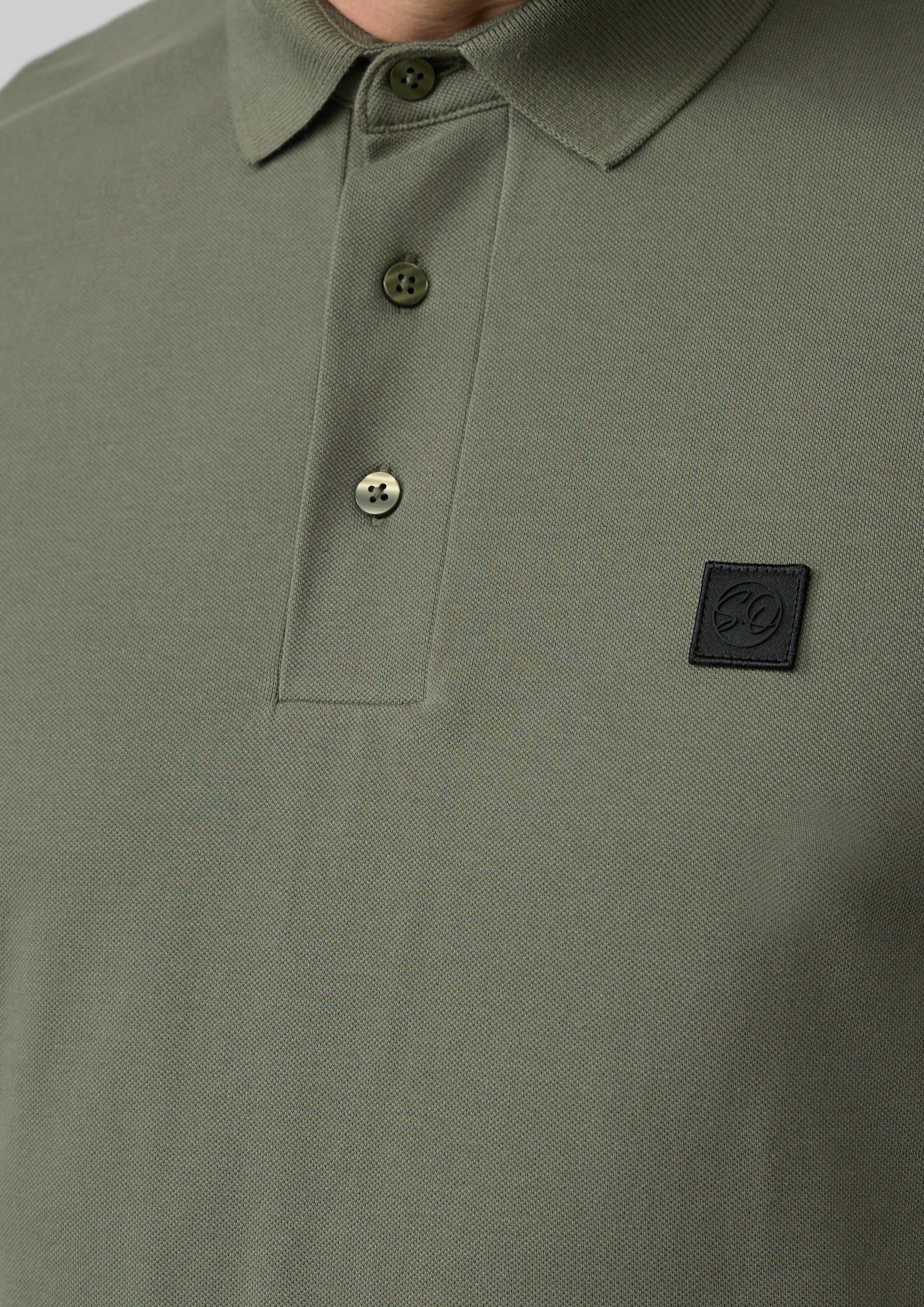 s.Oliver BLACK LABEL Kurzarmshirt Piqué-Poloshirt aus günstig online kaufen