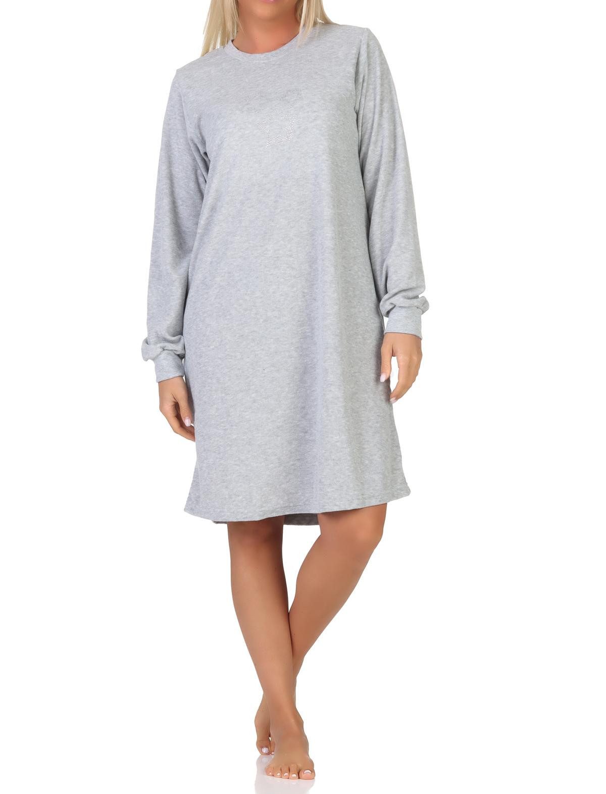 Normann Nachthemd Normann Damen Frottee langarm Nachthemd - auch in Übergröße