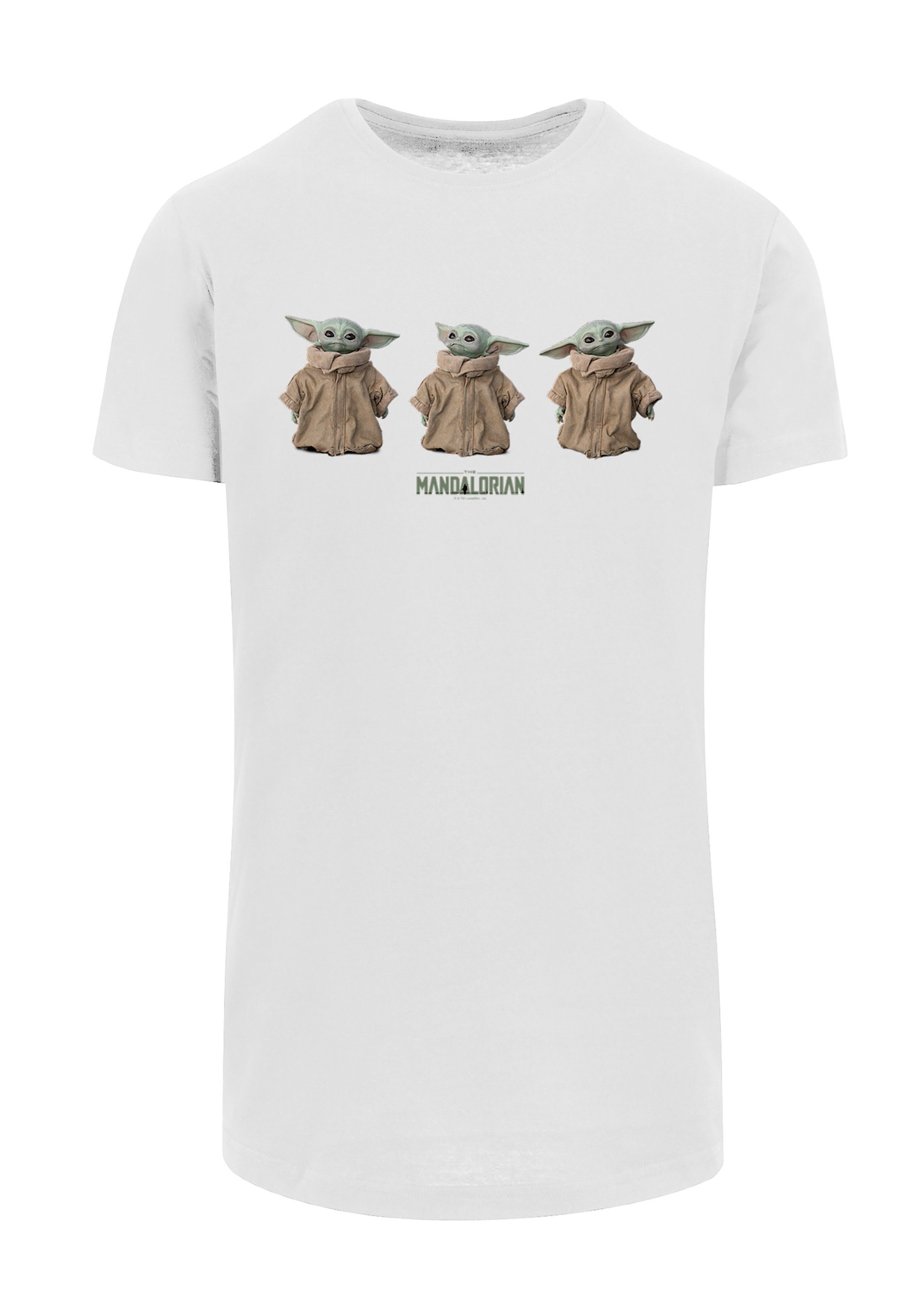Baby T-Shirt Star Print weiß Mandalorian The Wars Yoda F4NT4STIC