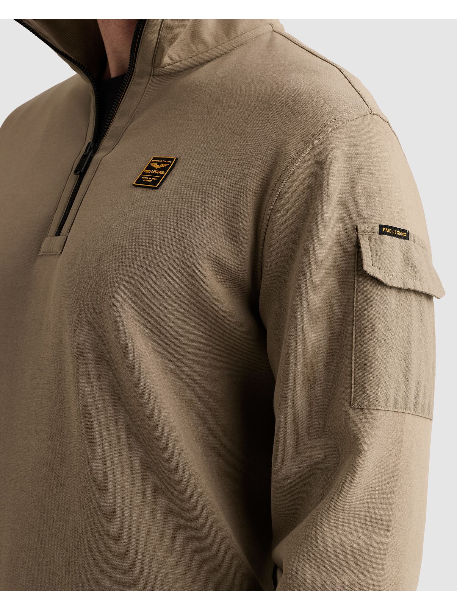 PME LEGEND Sweatshirt mit Troyer Kragen und Ärmeltasche – Bild 5 von 5