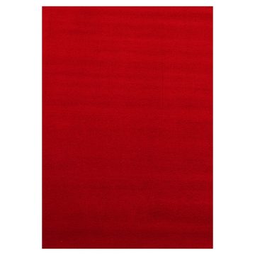 Veloursteppich Unicolor - Einfarbig, Carpettex, Läufer, Höhe: 7 mm, Kurzflor Rund Teppich Anti-Rutsch Rückseite Waschbar Flauschiger