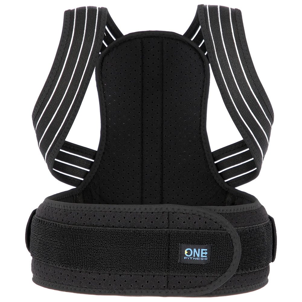 ONE FITNESS Rücken Stützgürtel Geradehalter Größe M (Spar-Set, 1-tlg., Körperhaltung), Stabilisiert die Brustwirbelsäule und beugt Haltungsschäden vor