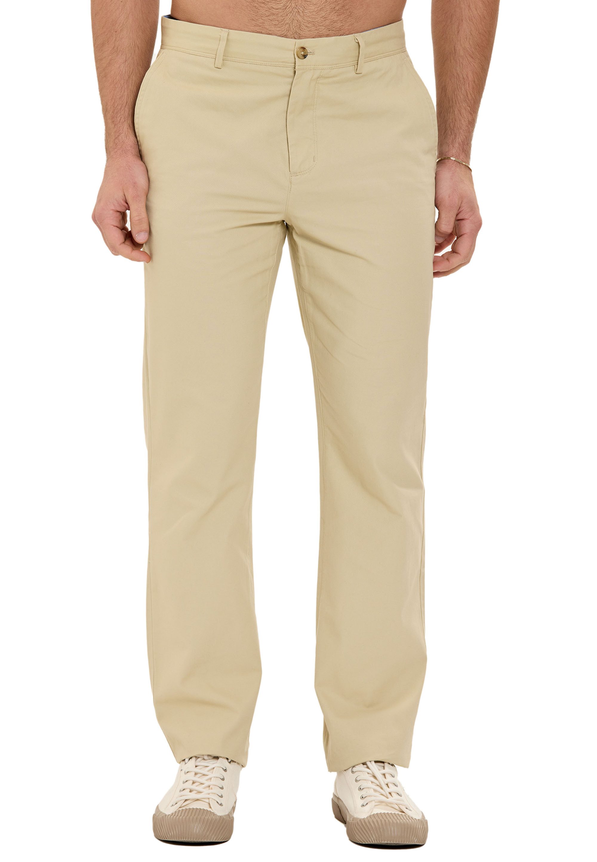 Chinohose Regular Fit mit geradem Bein Casual Look