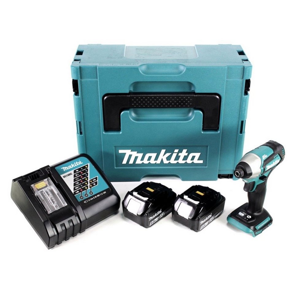 Thumbnail - Makita Akku-Schlagschrauber DTD 155 RTJ Akku Schlagschrauber 18 V 140 Nm 1/4" Brushless + 2x Akku