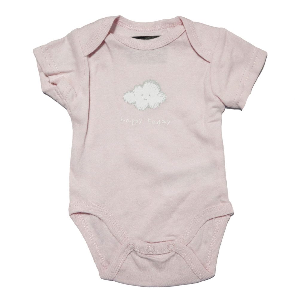 EplusM Strampler Wölkchen Baby 4 tlg Set Body Strampler Lätzchen Mütze (4-tlg) Gr. 56 bis 74 Baumwolle