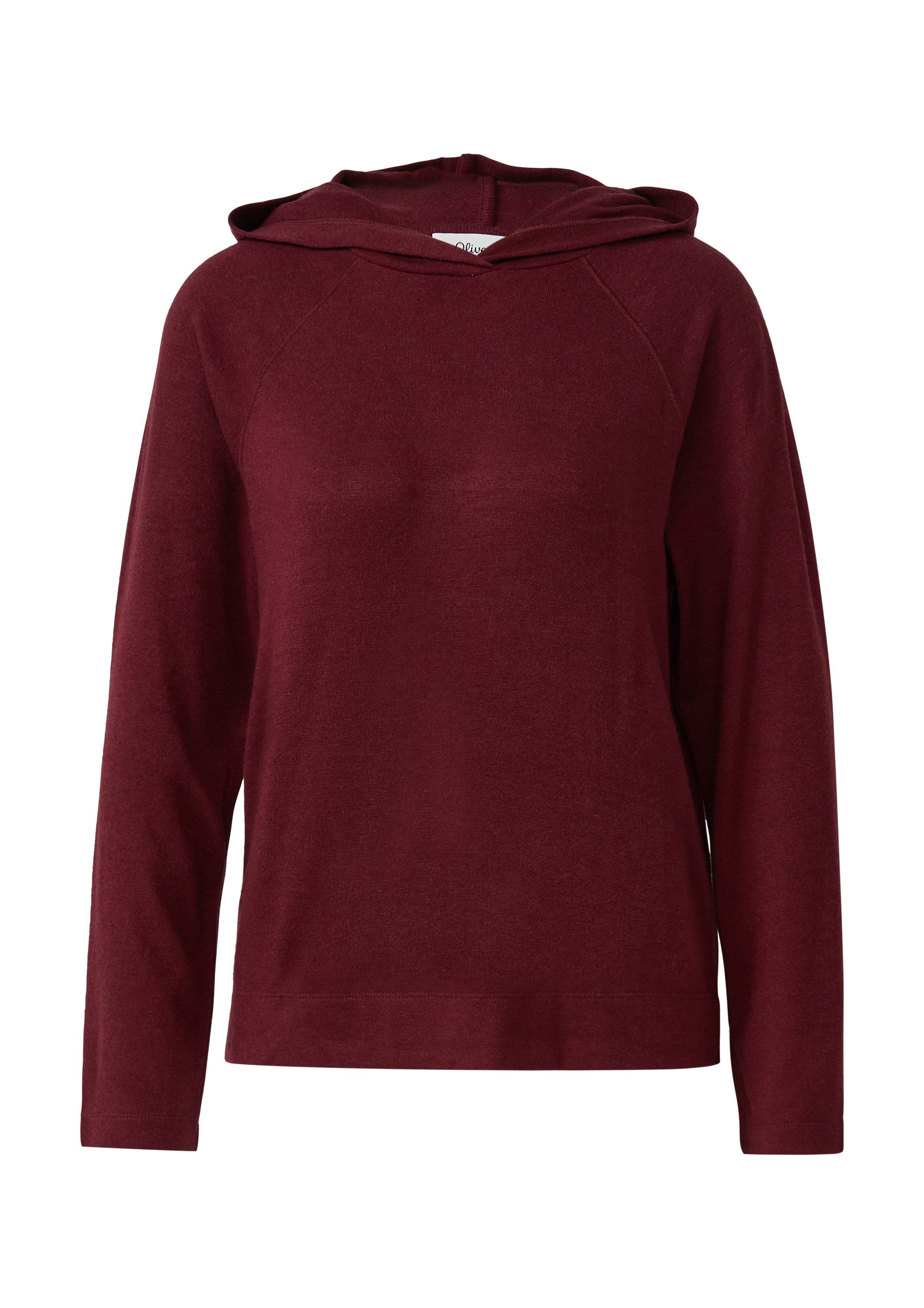 s.Oliver Longpullover T-Shirt Meliertes Longsleeve aus Stretchjersey mit Ka günstig online kaufen