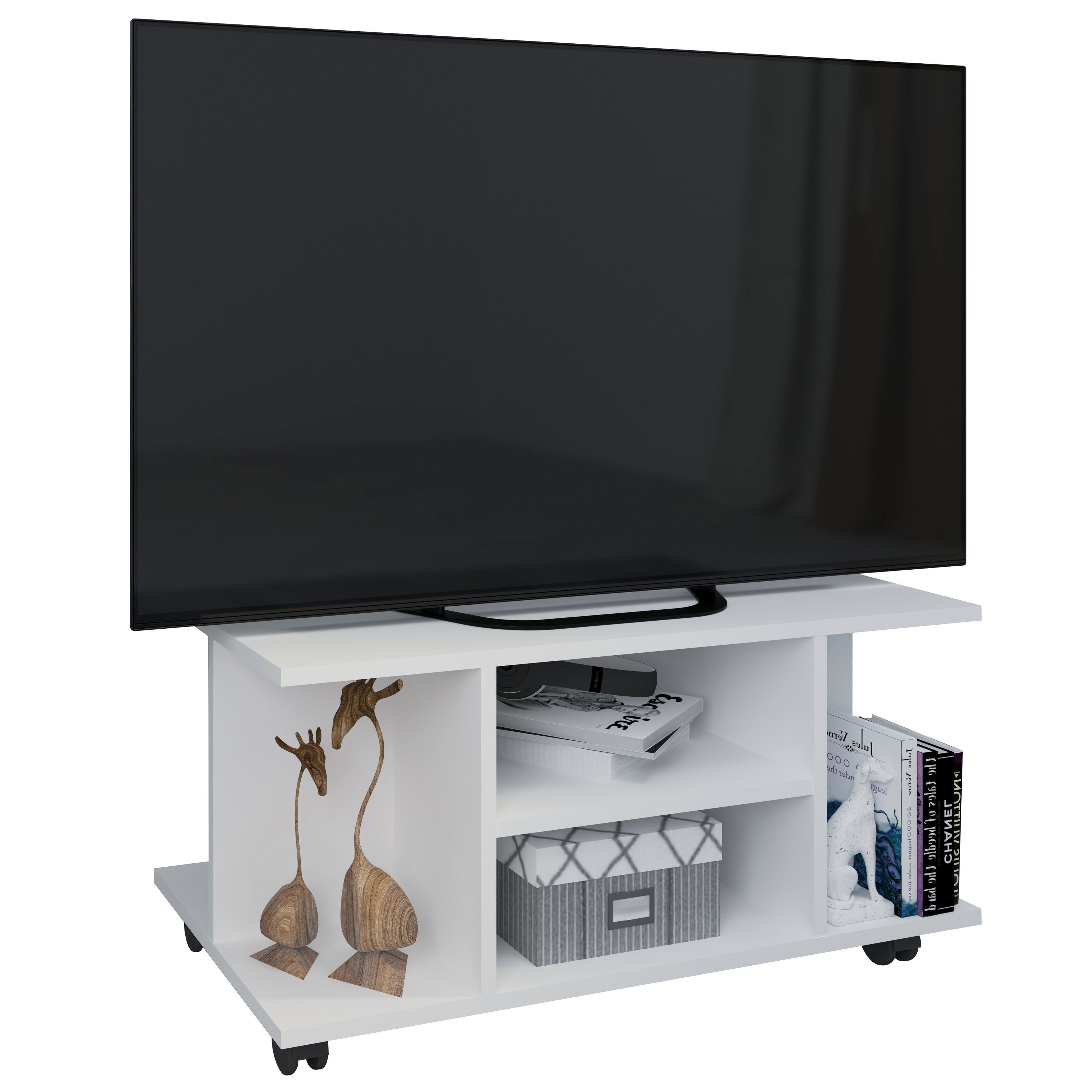 VCM TV-Board Holz TV Lowboard Fernsehregal Rollen Findalo günstig online kaufen