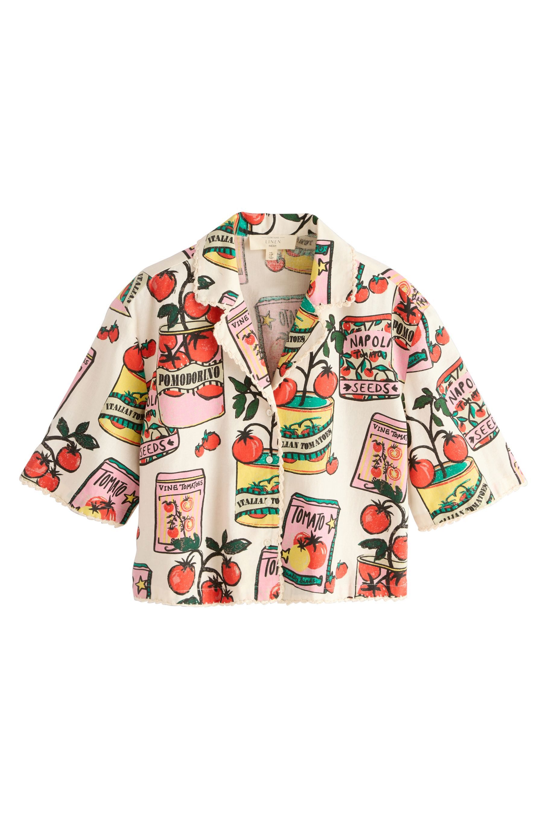 Next Kurzarmbluse Sommershirt mit Leinenanteil (1-tlg) günstig online kaufen