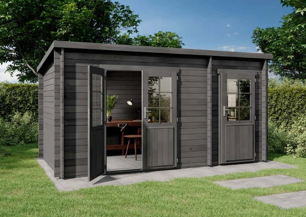 Alpholz Gartenhaus Holz Maria mit Anbau, günstig online kaufen