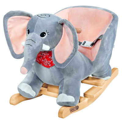 Deuba Schaukeltier Elefant, Schaukelelefant Schaukeltier Wippe Kinder Baby Spielzeug Elefant
