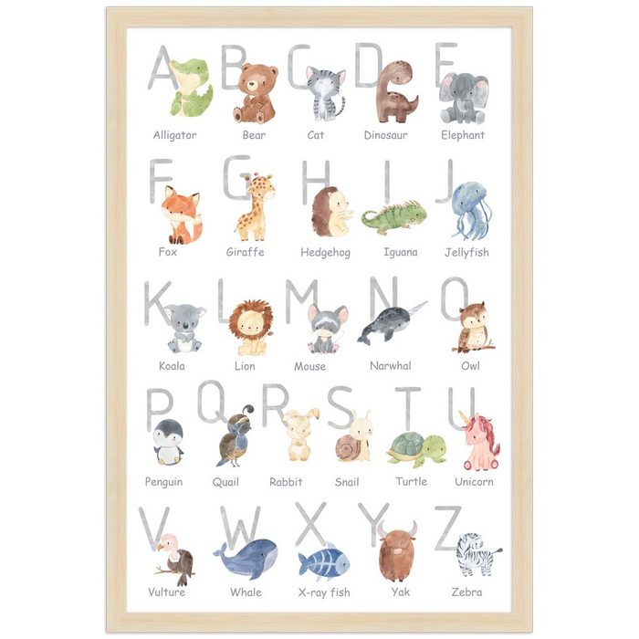 Mende Frames Bild mit Rahmen Alphabet englisch Poster für Kinderzimmer
