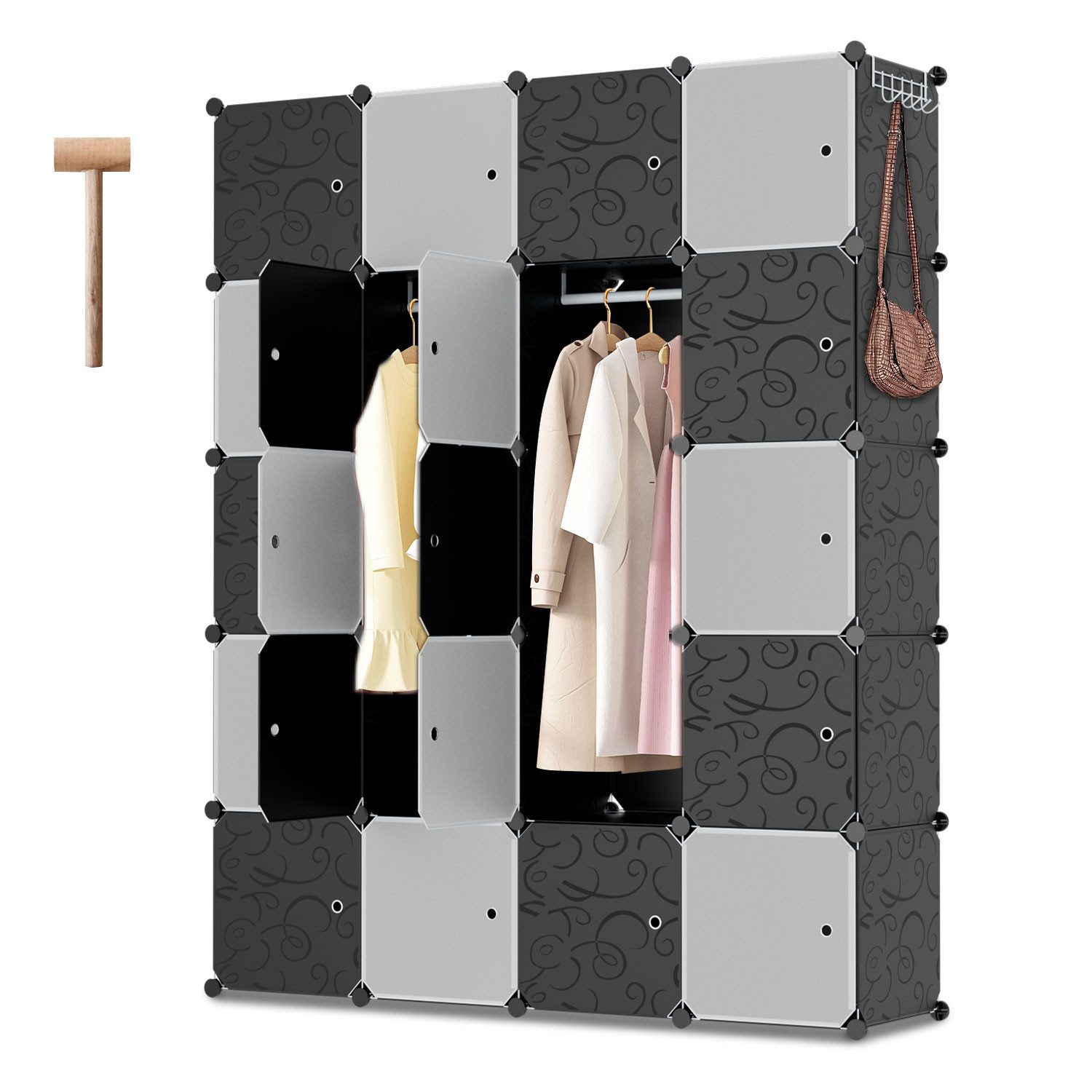 Clanmacy Kleiderschrank 20 Fächer Aufbewahrungsbox DIY günstig online kaufen