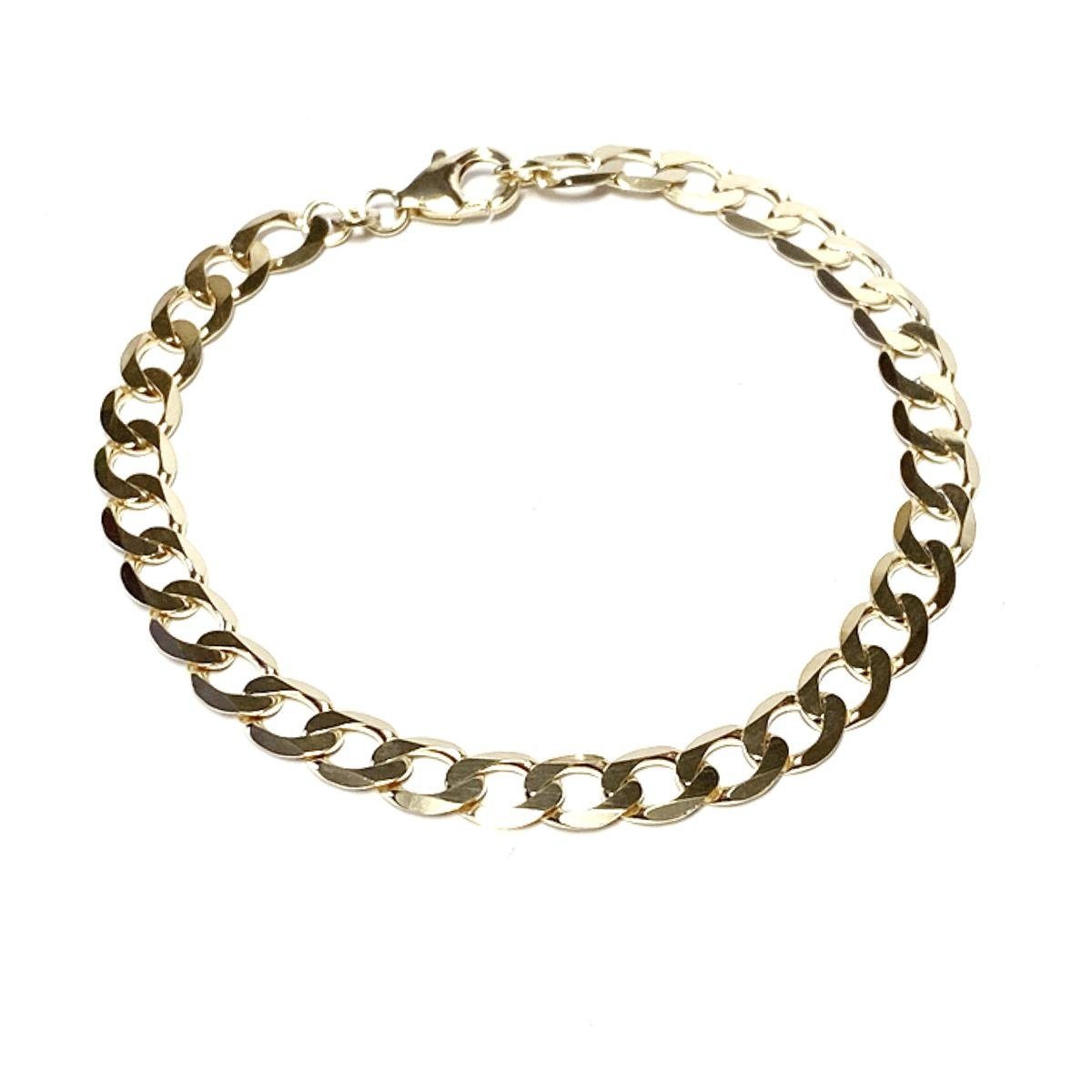 Edelschmiede925 Panzerarmband elegantes Armband in 333/- Gelbgold Panzerkette 21 cm